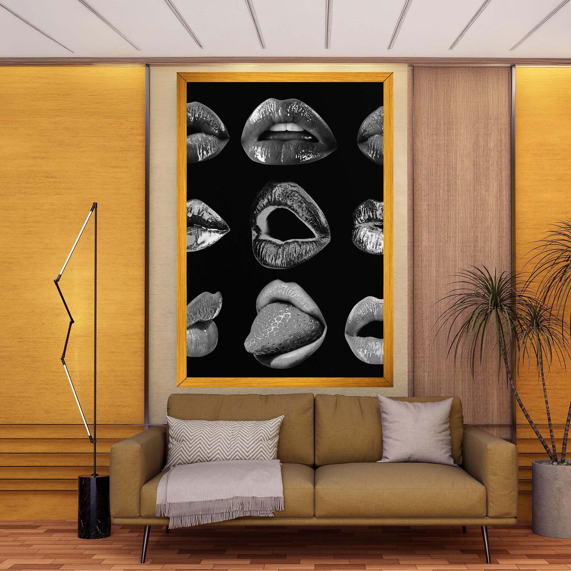 Grey Lips Collage mockup 9