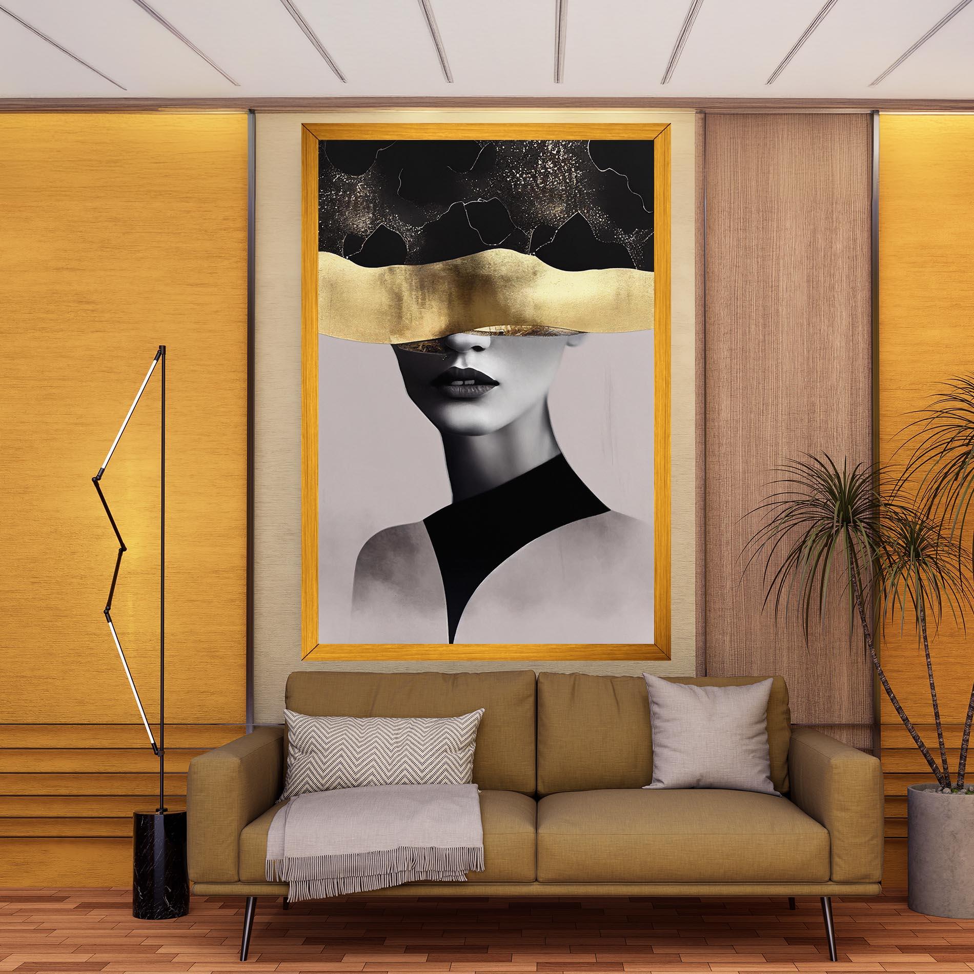 Vászonkép Grey Lips mockup 9