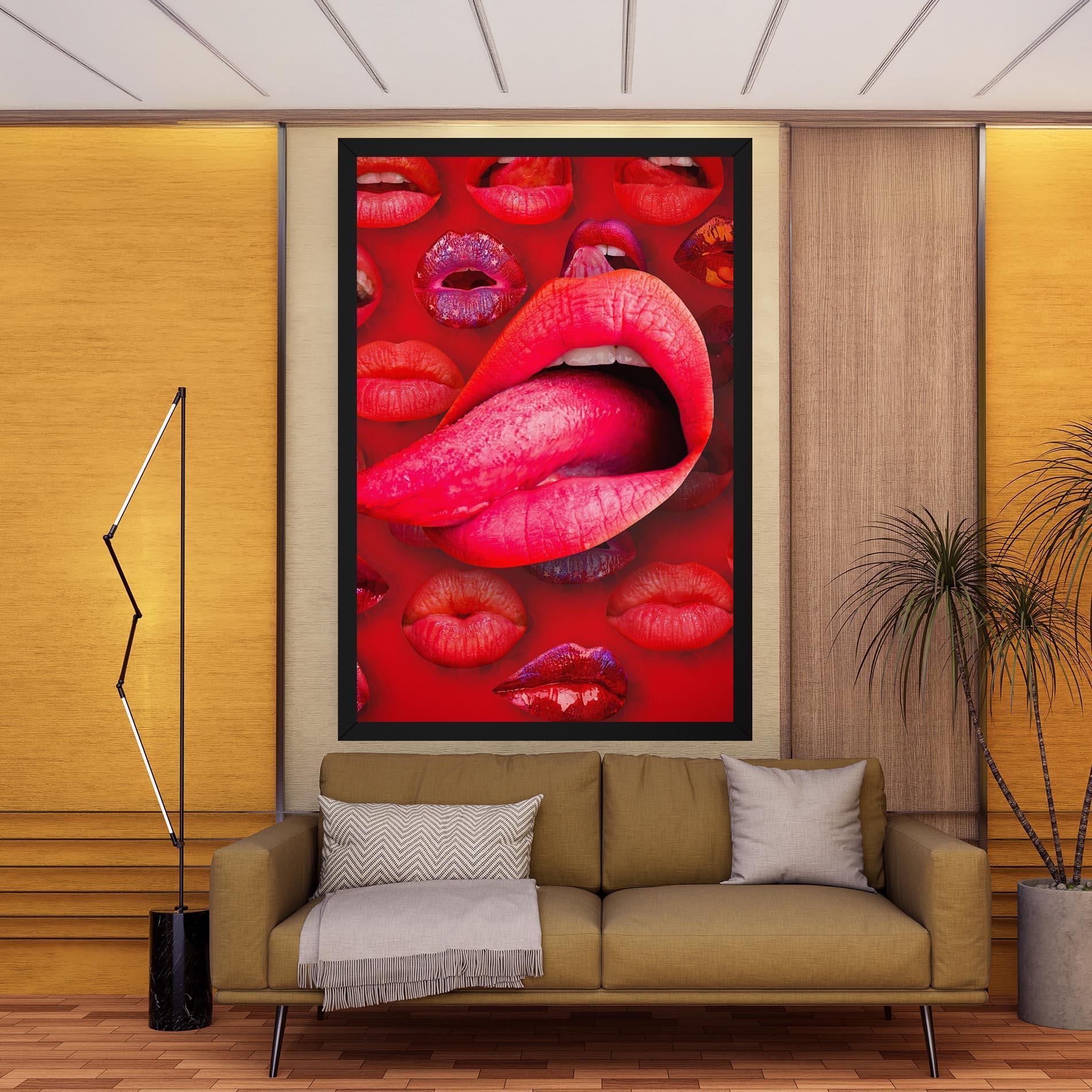 Vászonkép Big Tongue Collage mockup 9
