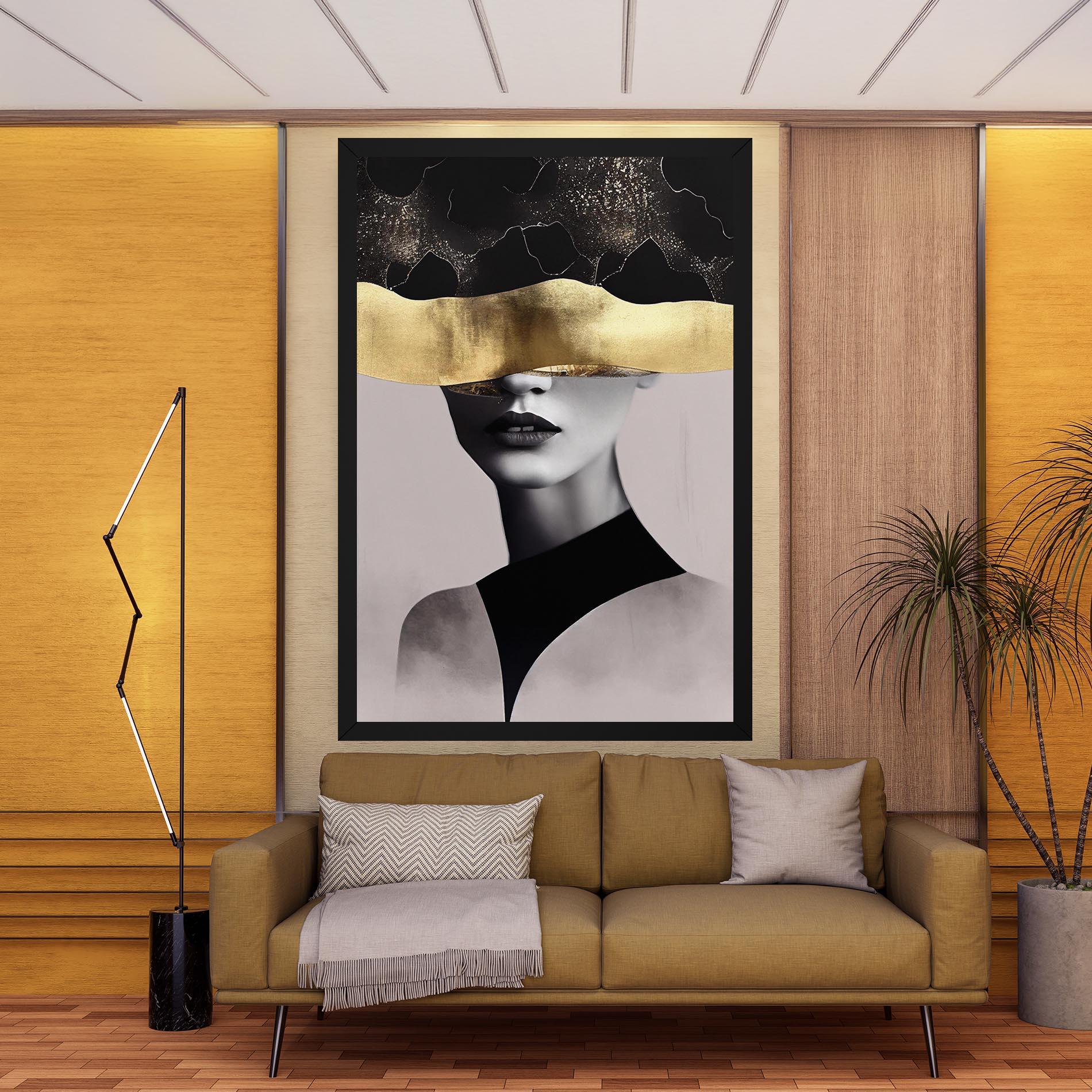 Vászonkép Grey Lips mockup 9