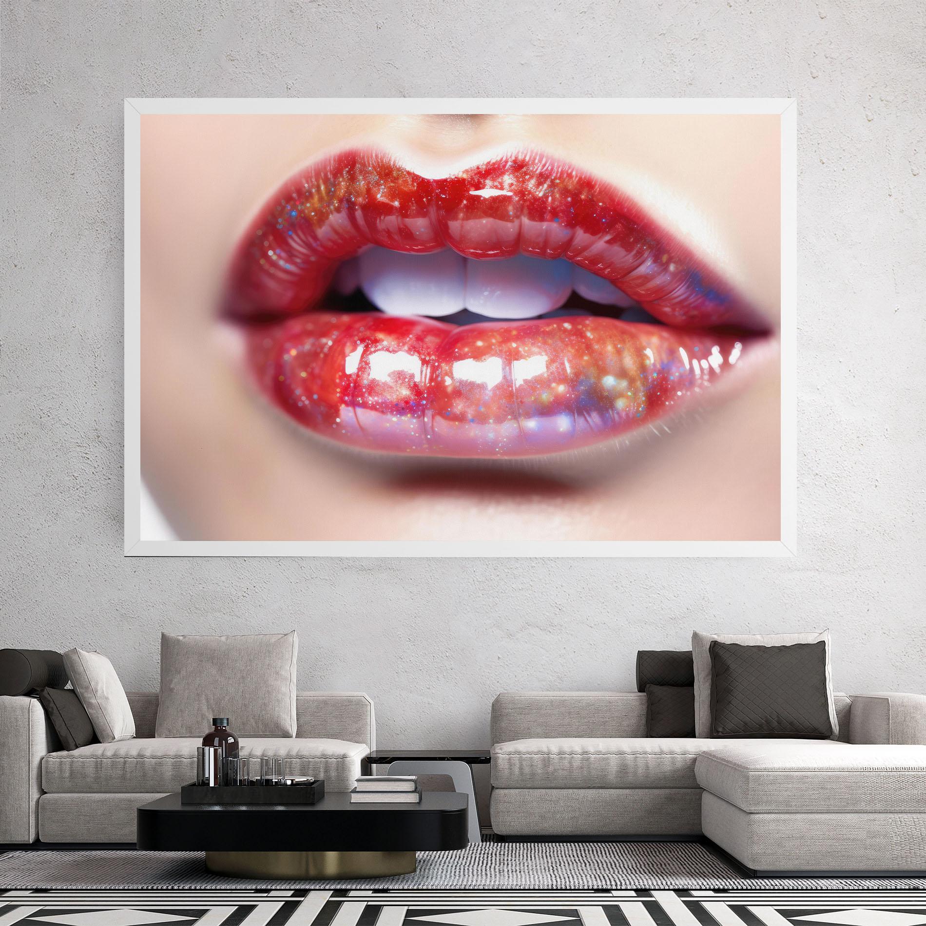 Vászonkép Red Pretty Lips mockup 2