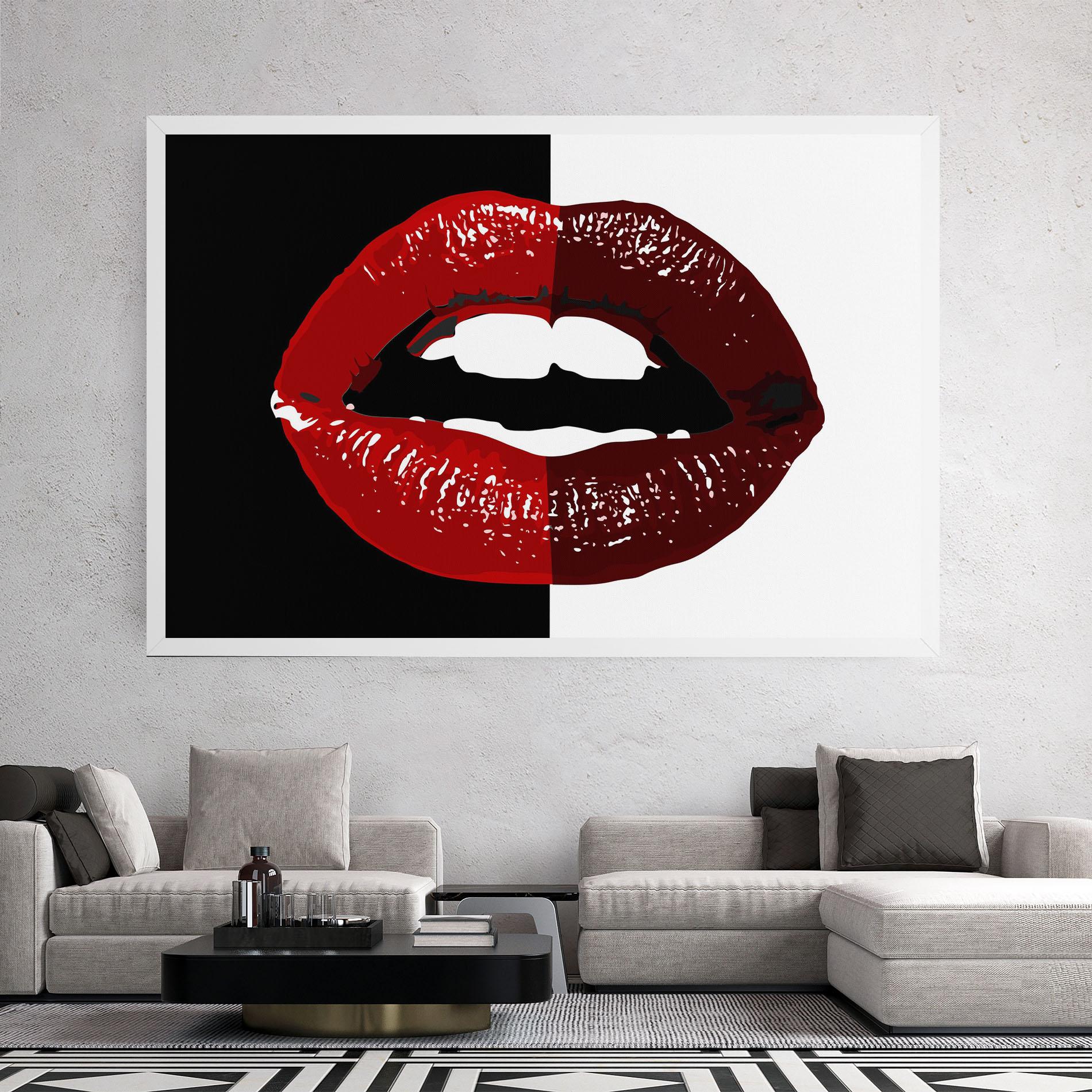 Vászonkép Red Shade Lips mockup 2