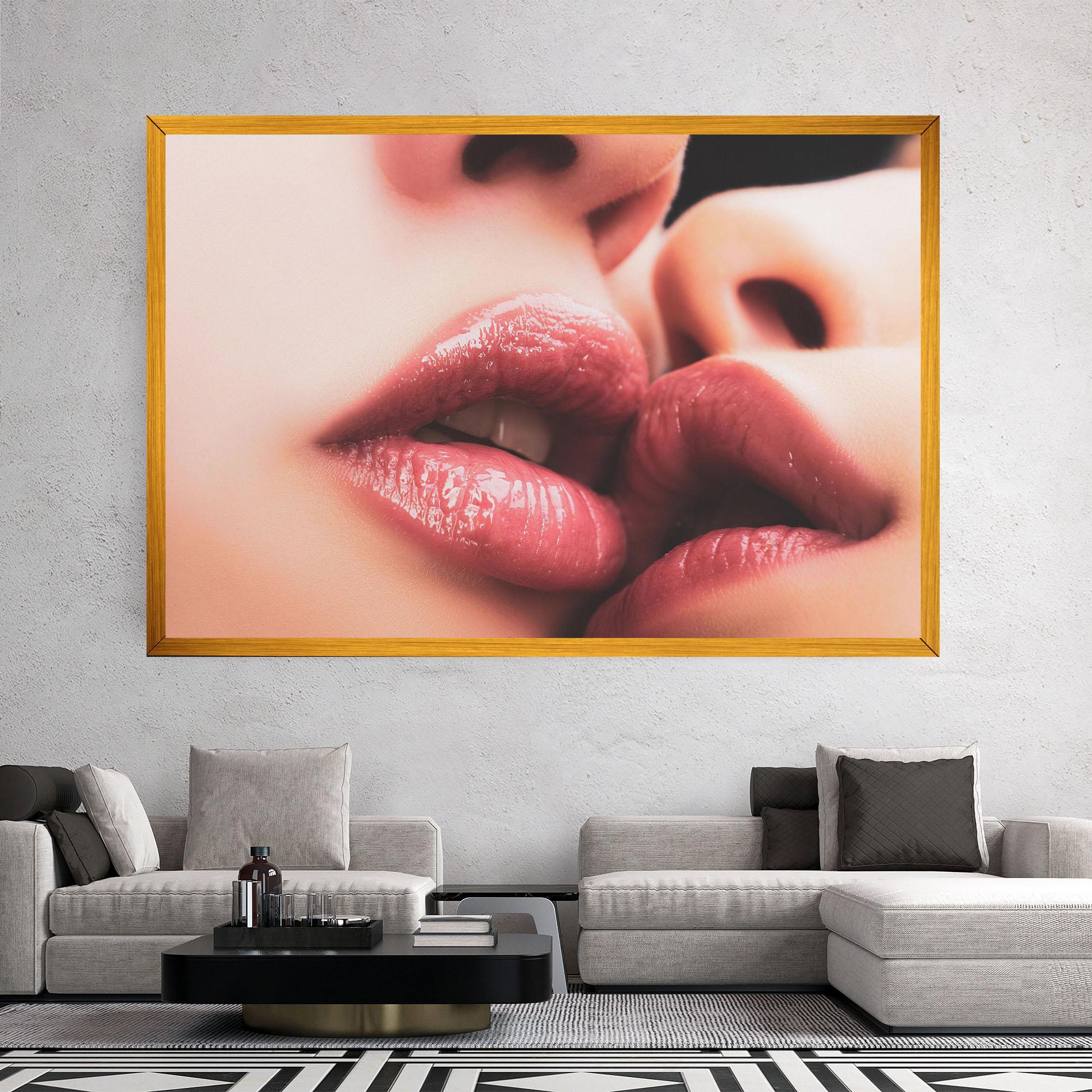Vászonkép Beautiful Lips mockup 2