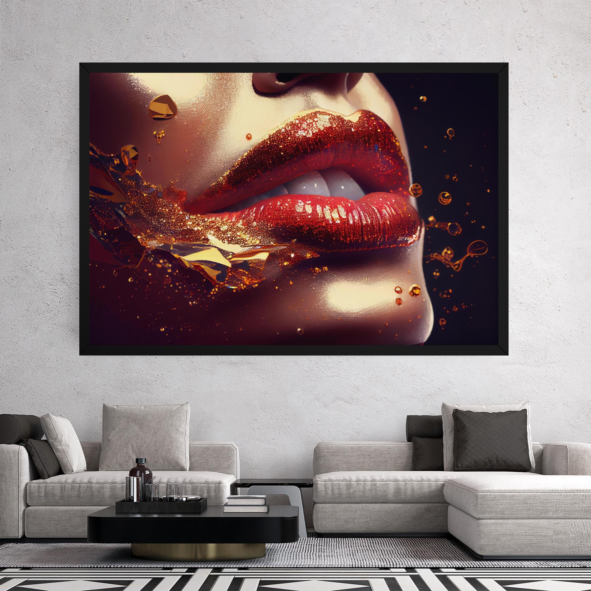 Gold Glitter Lips mockup 2