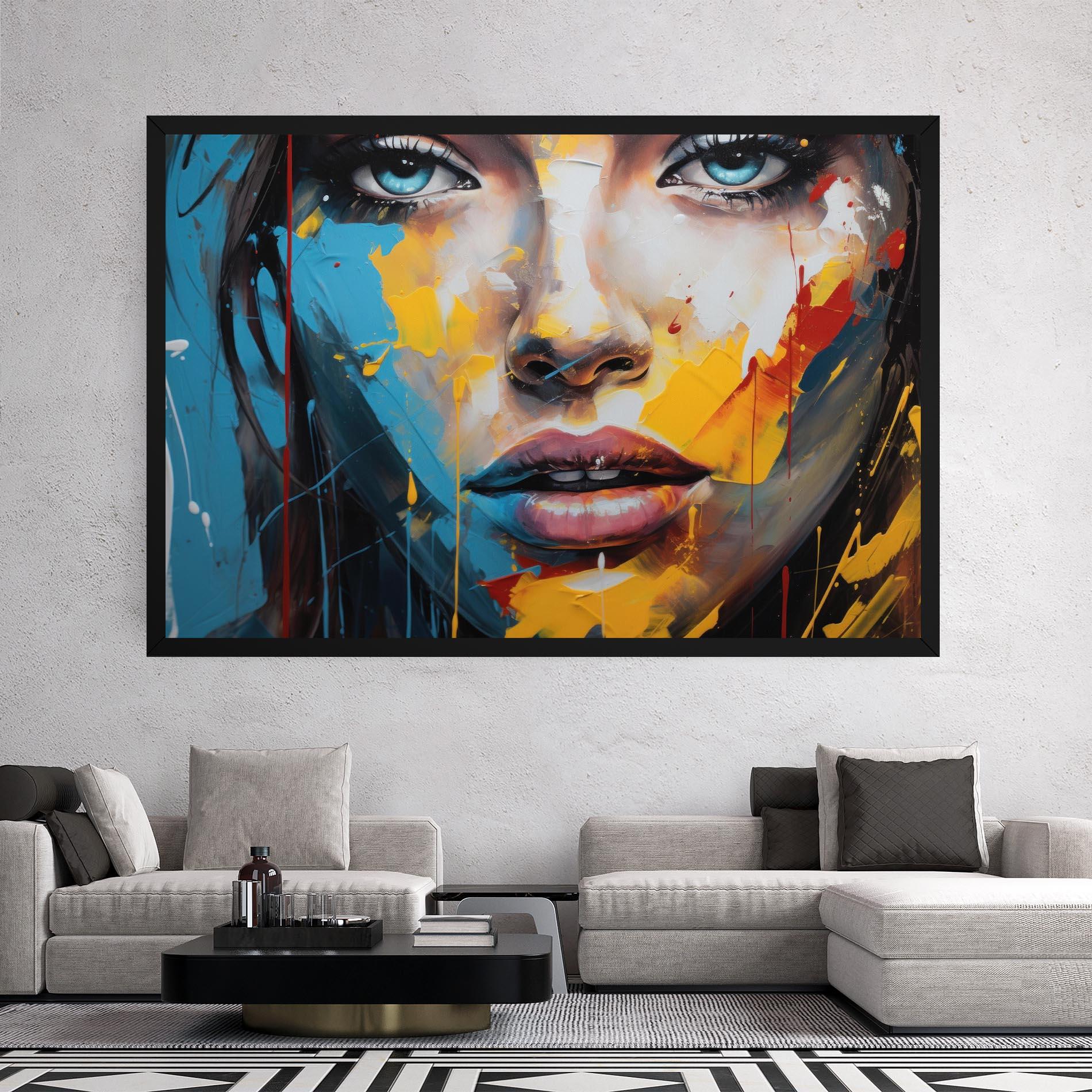 Vászonkép Woman Abstract Lips mockup 2