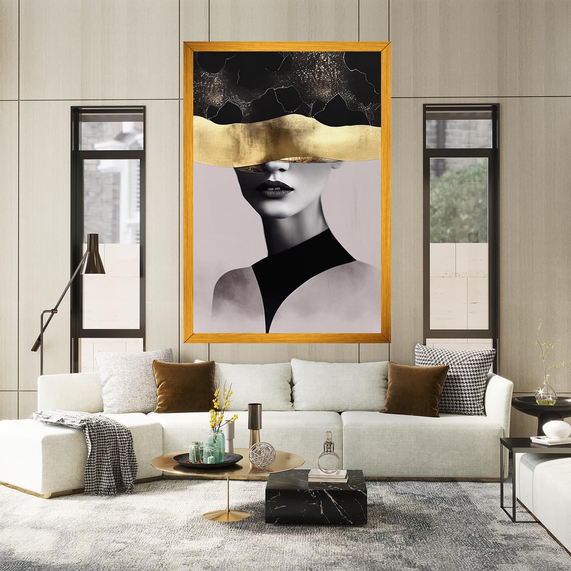 Vászonkép Grey Lips mockup 2