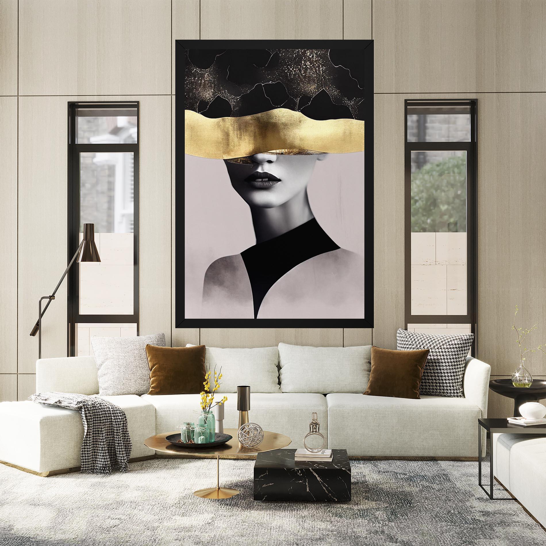 Vászonkép Grey Lips mockup 2