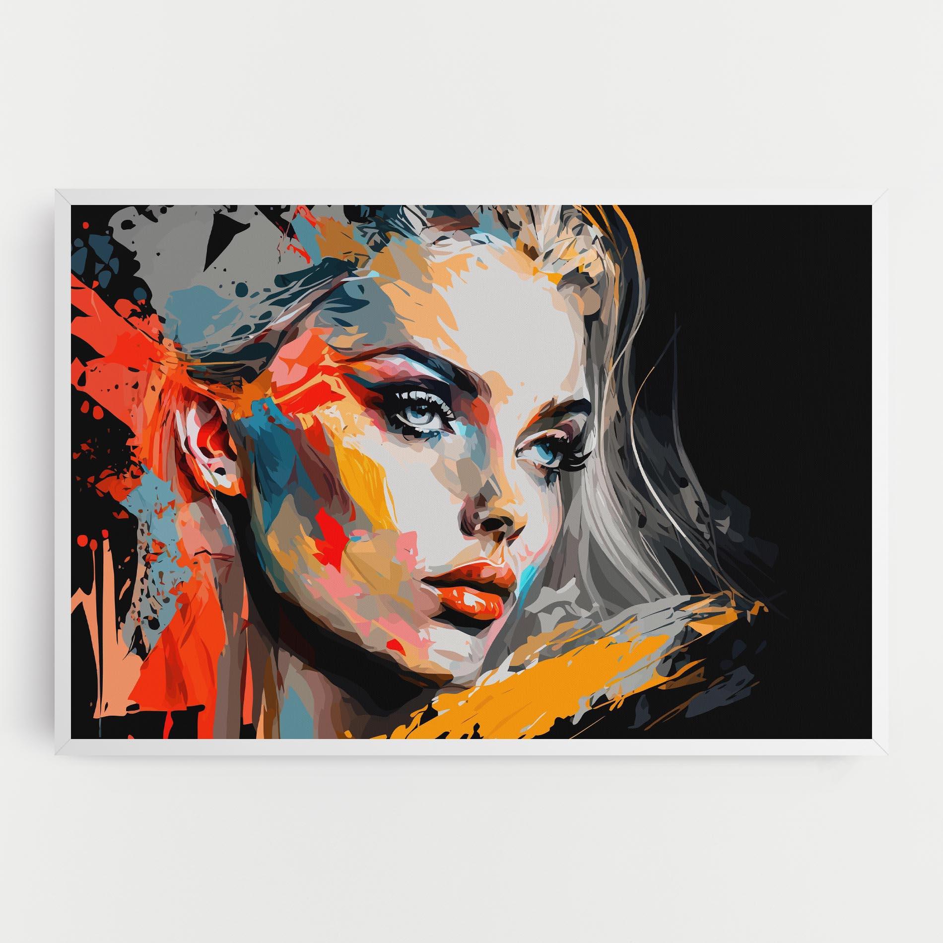 Vászonkép Blue Eye Face mockup 0