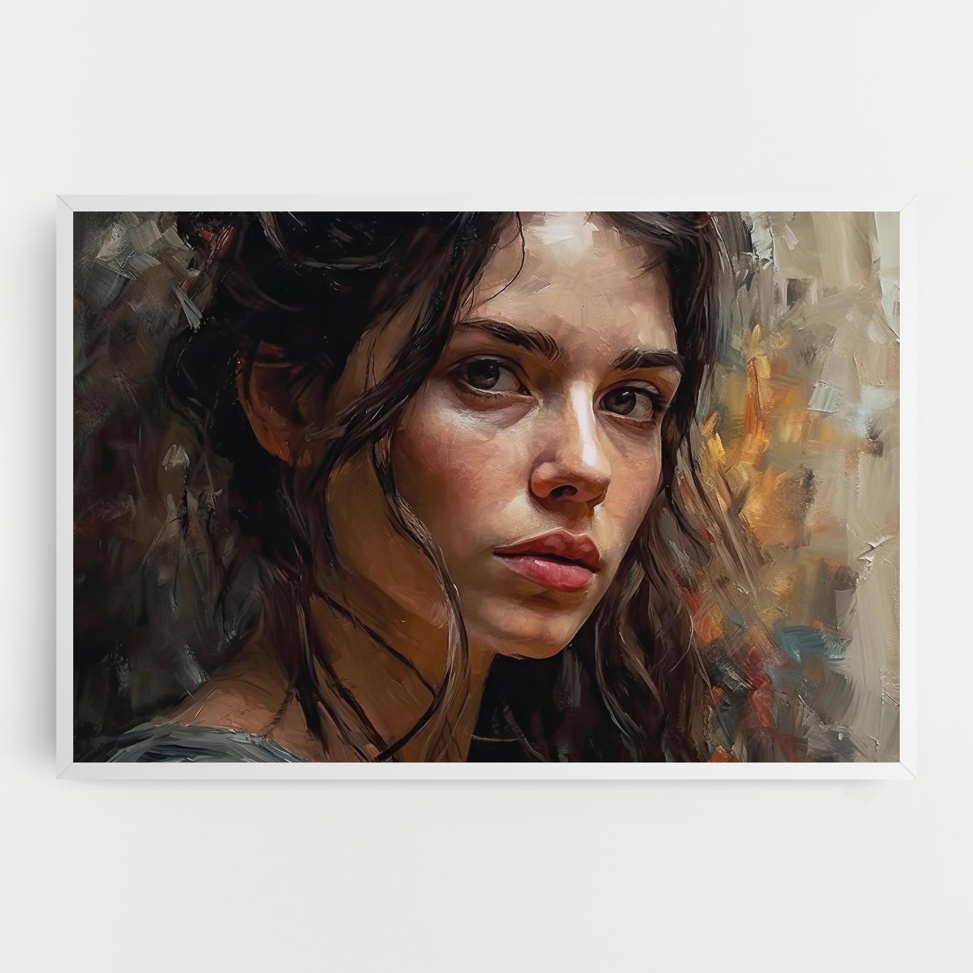 Closeup Impasto Portrait mockup 0