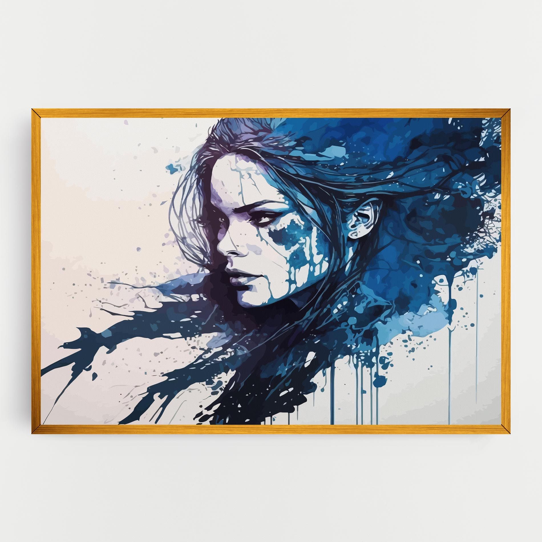 Blue Hair Portrait mockup 0