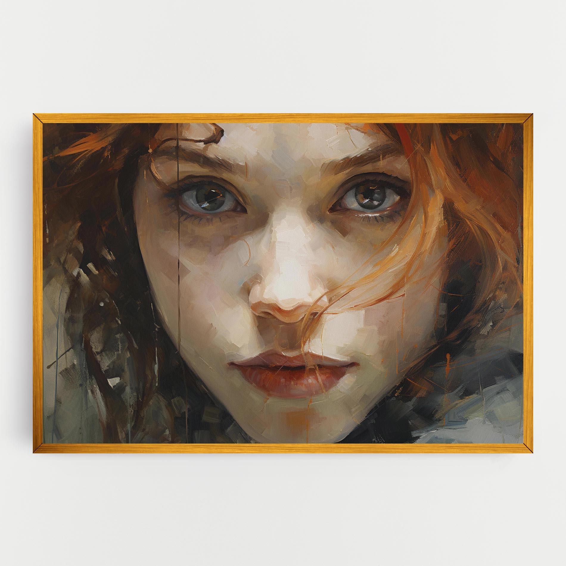 Vászonkép Portrait Oil Painting mockup 0