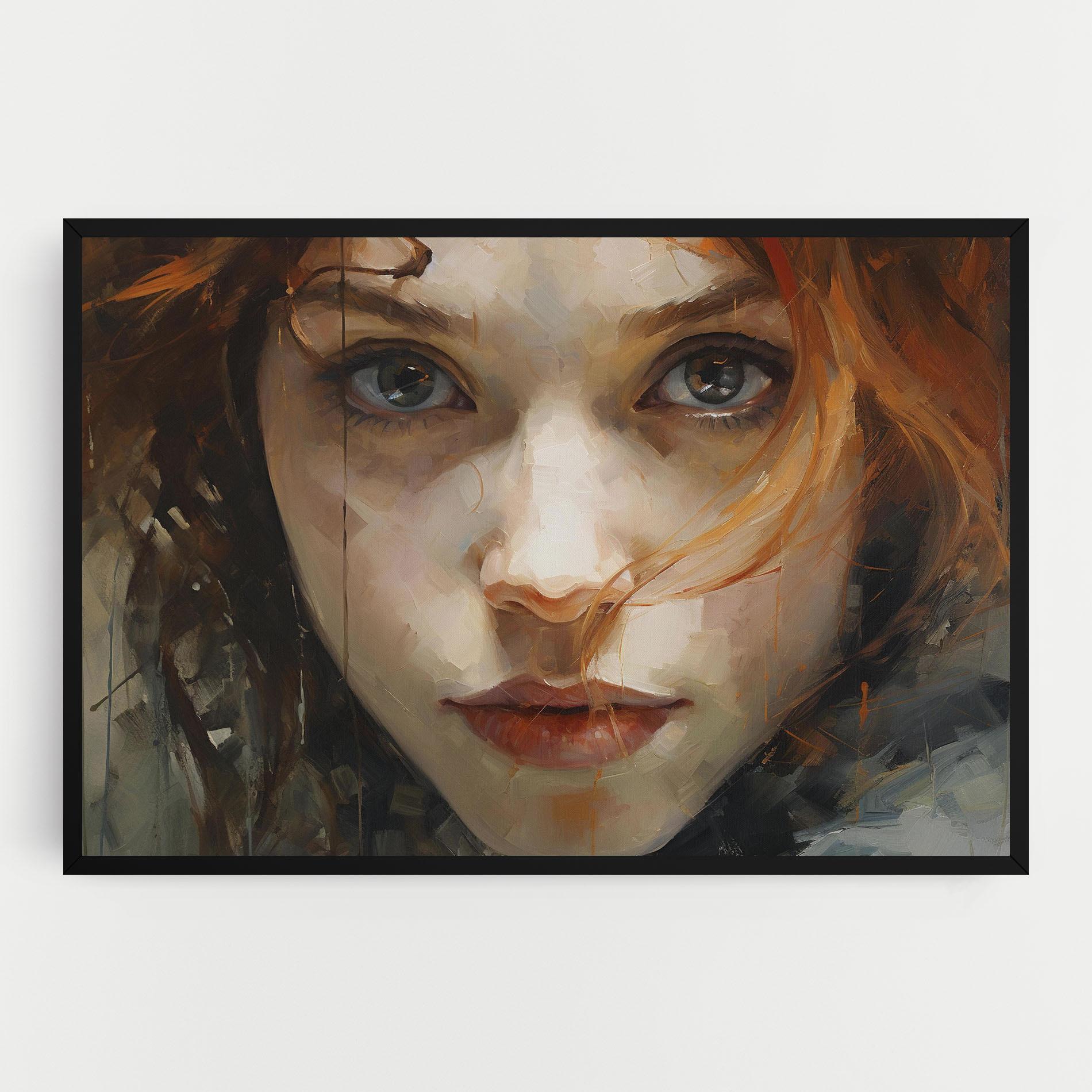 Vászonkép Portrait Oil Painting mockup 0