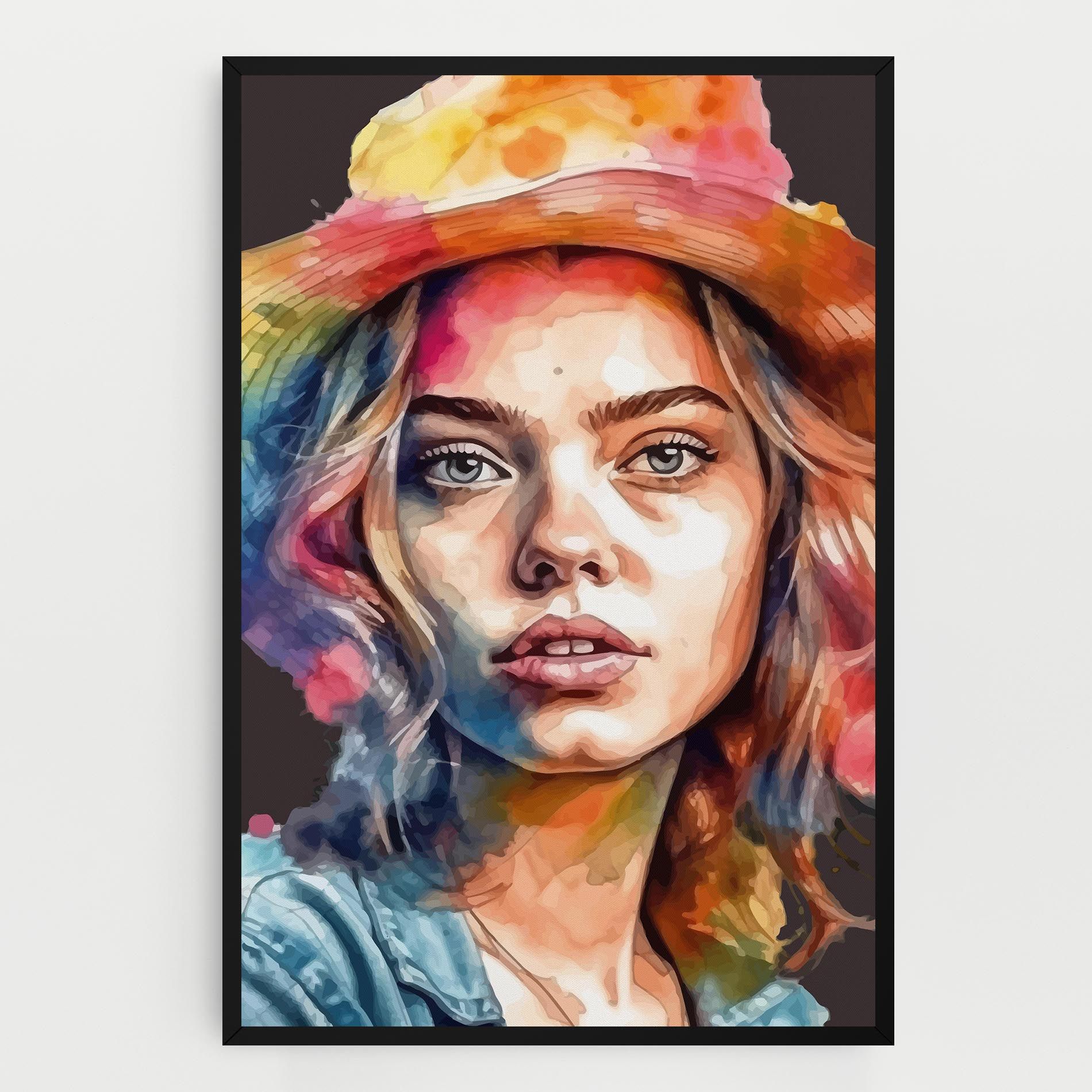 Hat Portrait Girl mockup 0