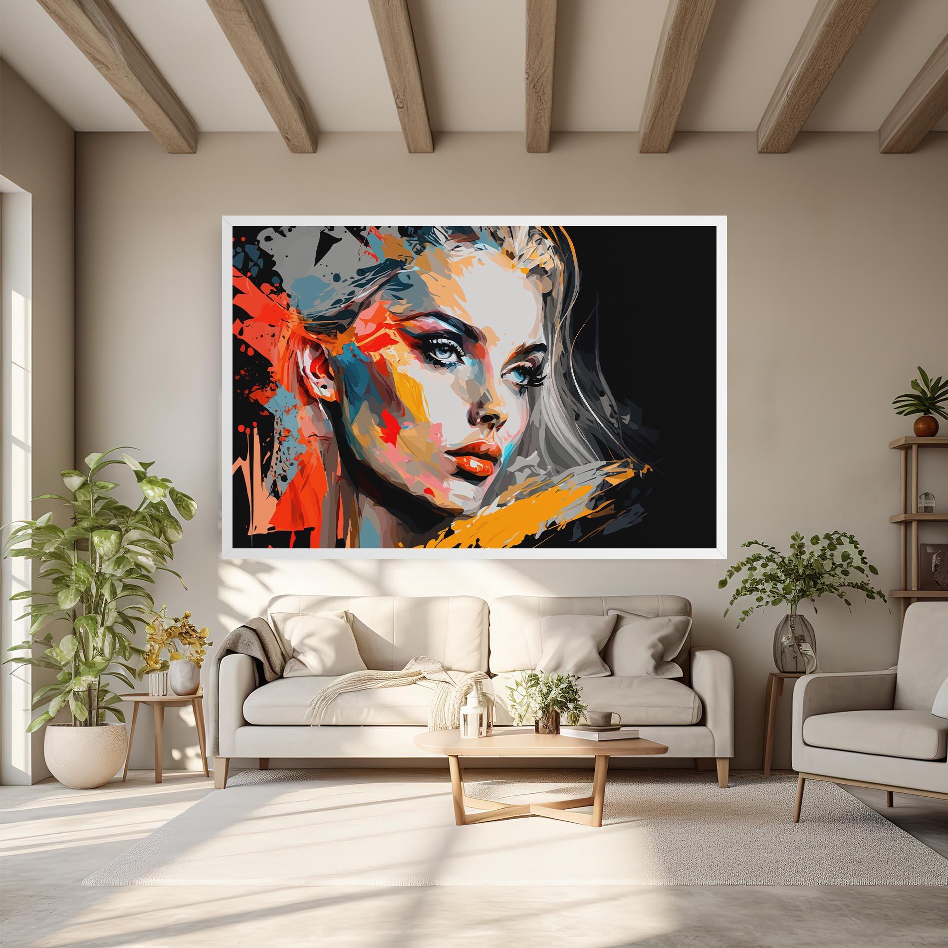 Vászonkép Blue Eye Face mockup 6