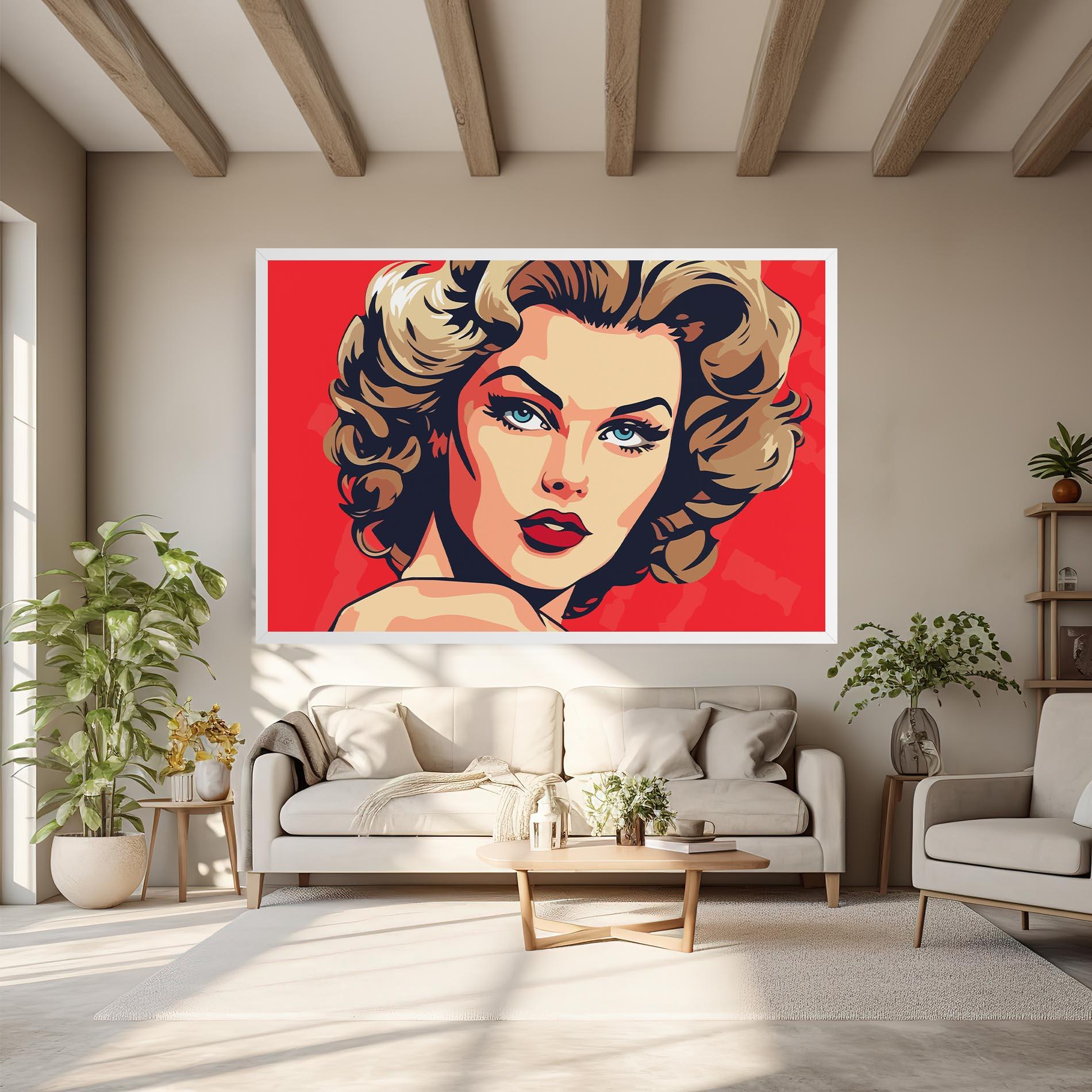 Vászonkép Blue Eyes Portrait mockup 6