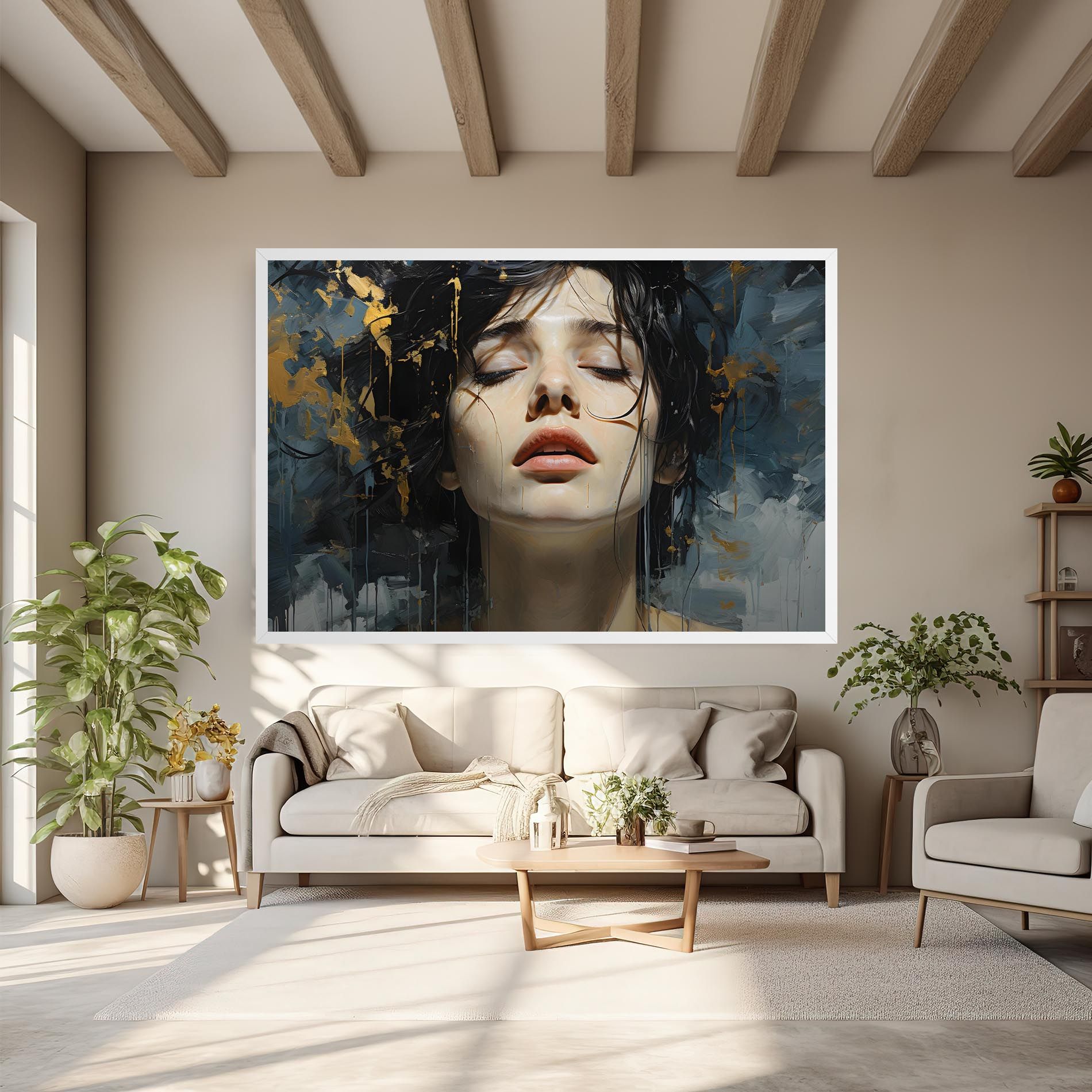 Closed Eyes Woman mockup 6