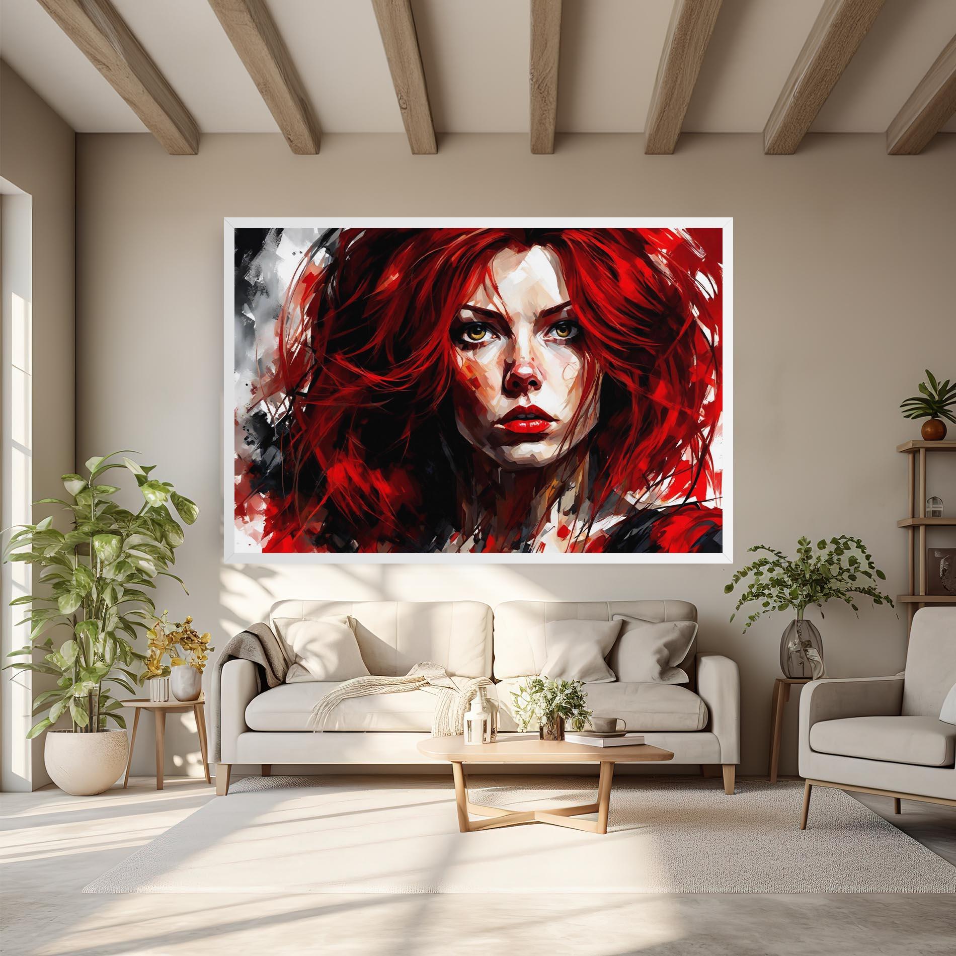 Vászonkép Red Hair Smoky Eyes mockup 6