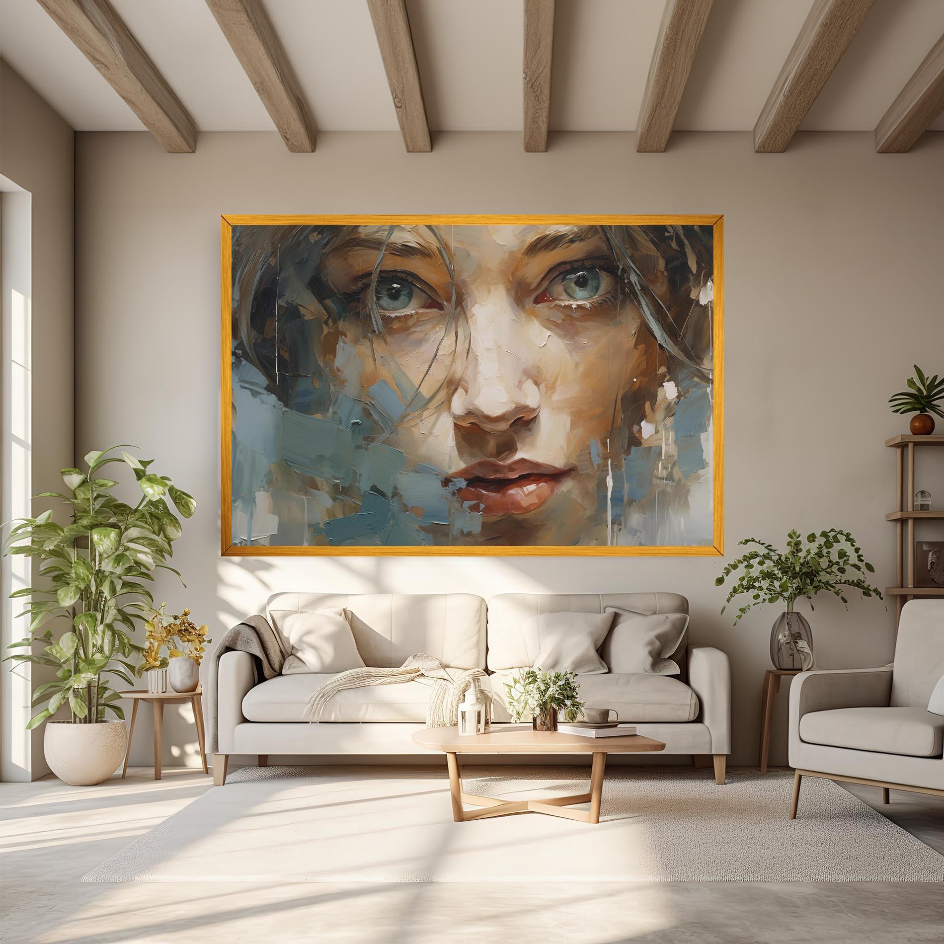 Vászonkép Expressive Portrait mockup 6