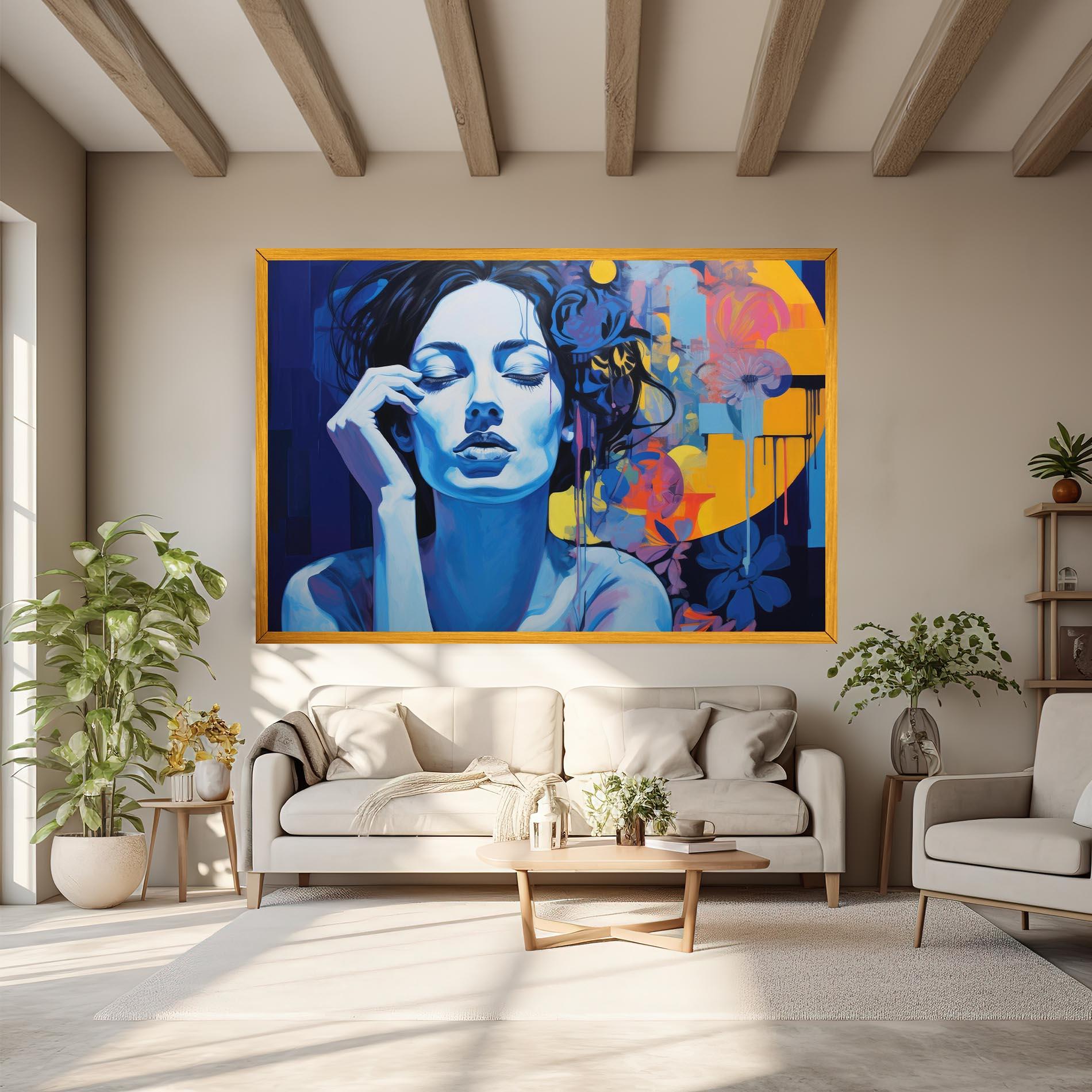 Vászonkép Photographic Blue Image mockup 6