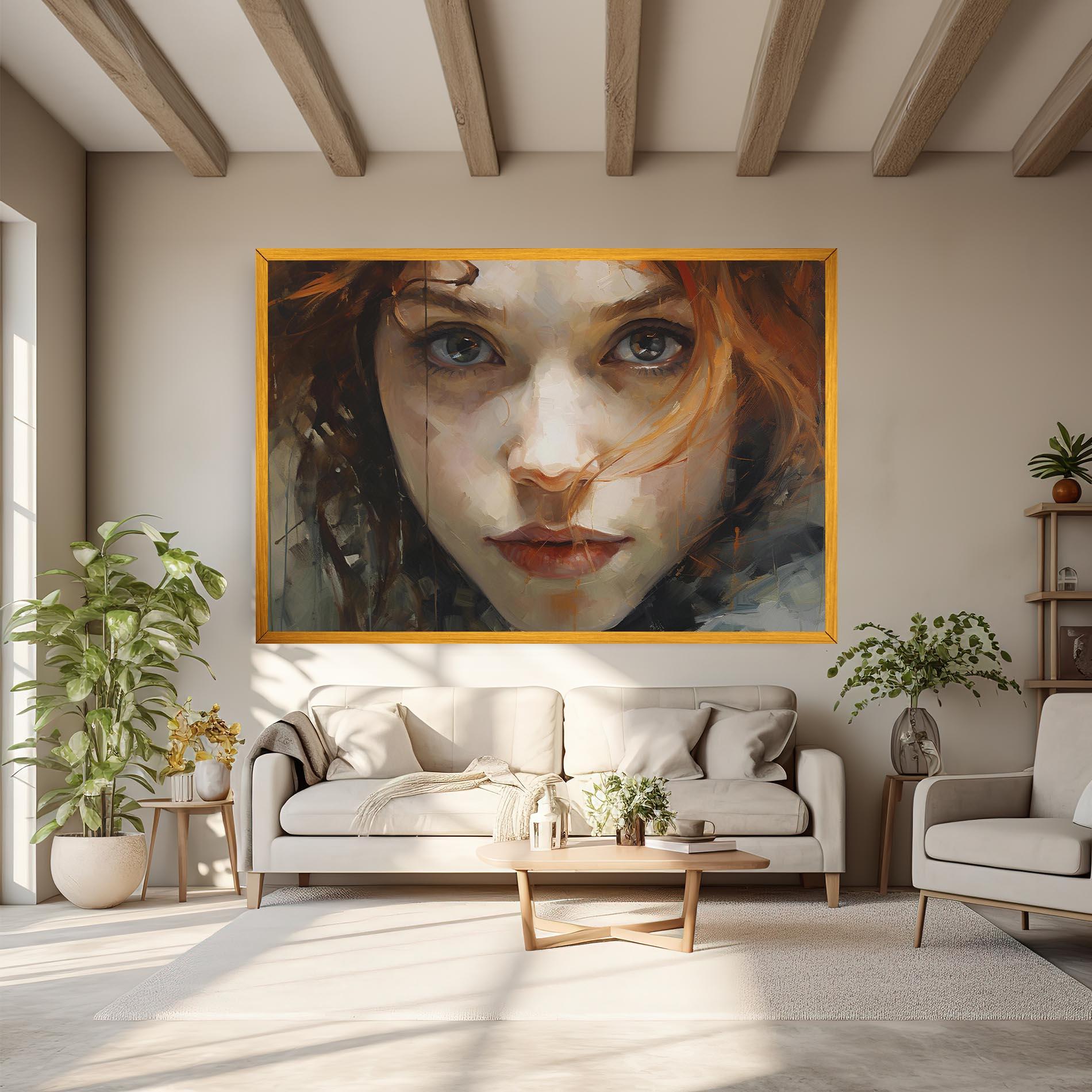 Vászonkép Portrait Oil Painting mockup 6