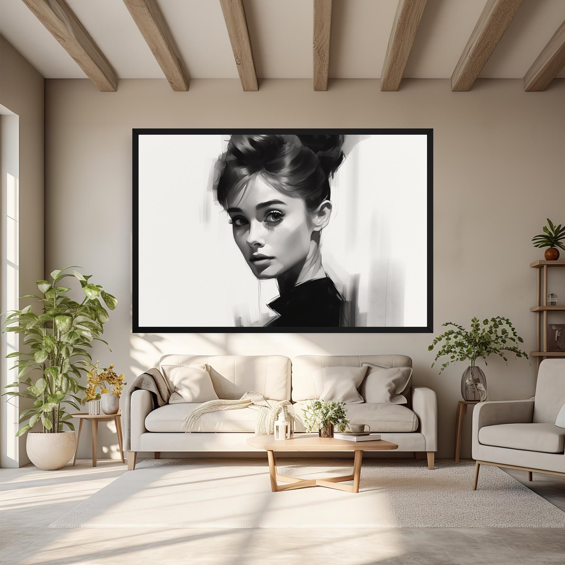 Vászonkép Hepburn Portrait mockup 6