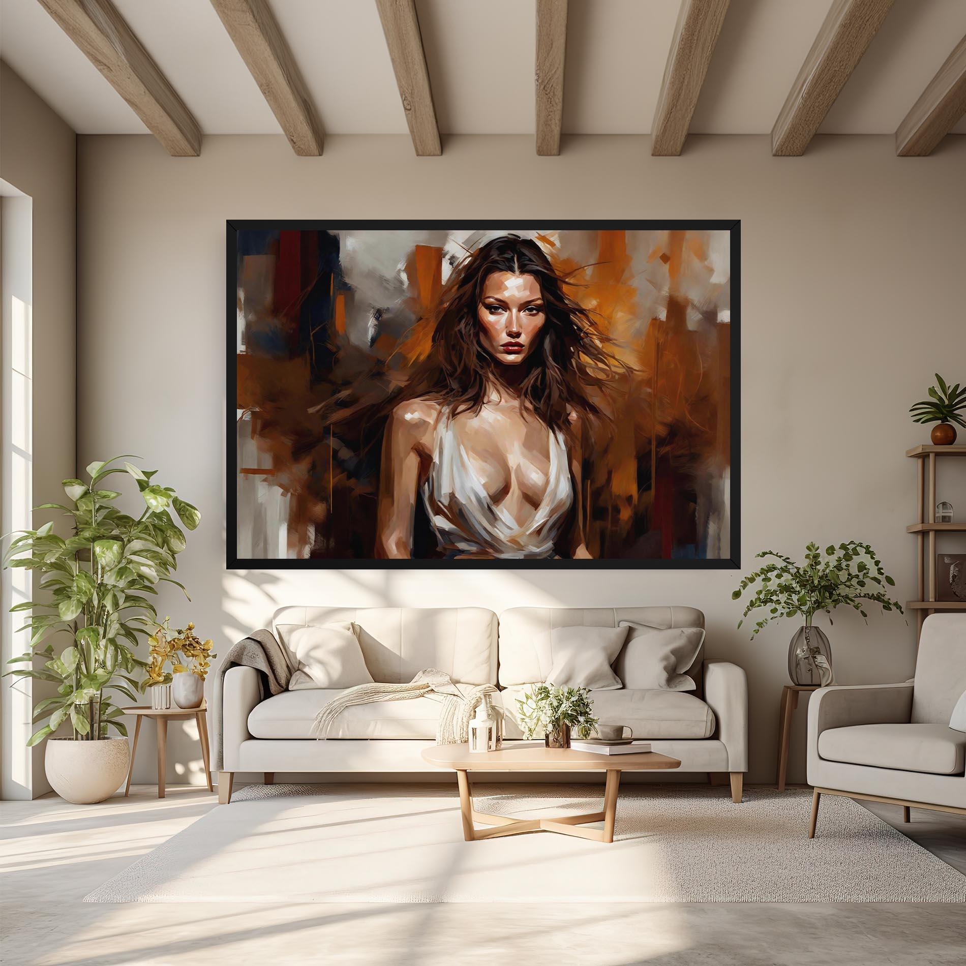 Vászonkép Long Brown Hair Woman mockup 6