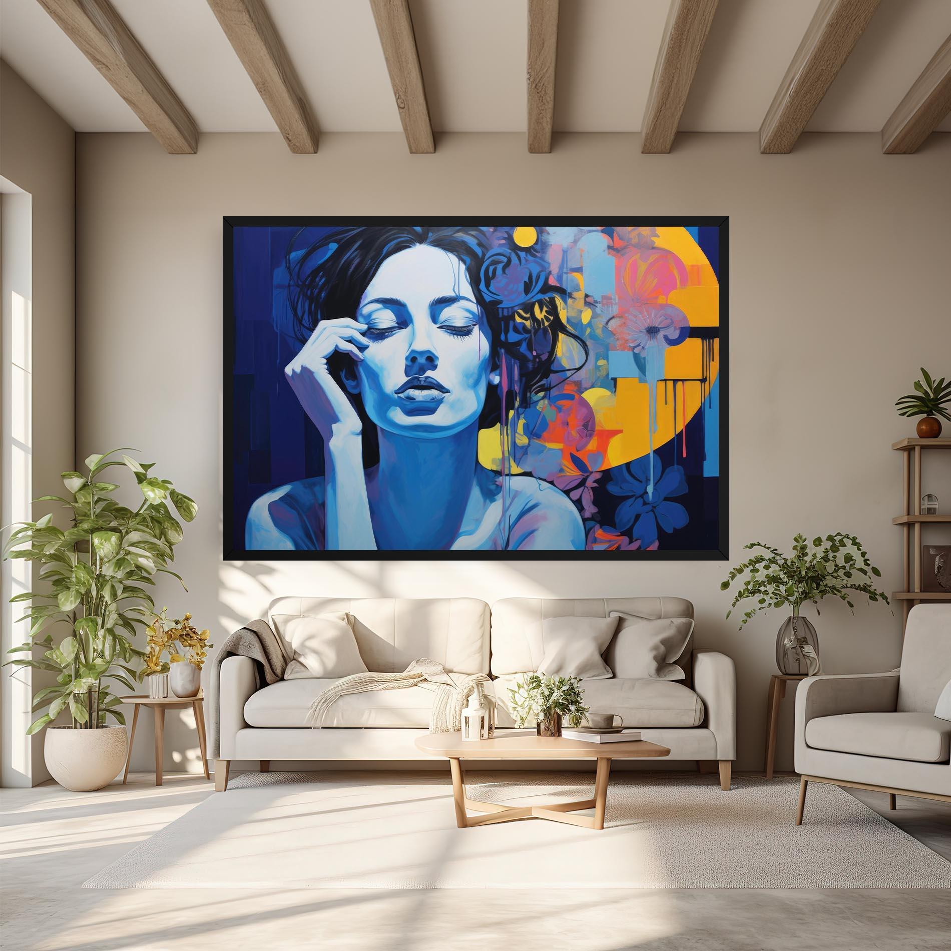 Vászonkép Photographic Blue Image mockup 6