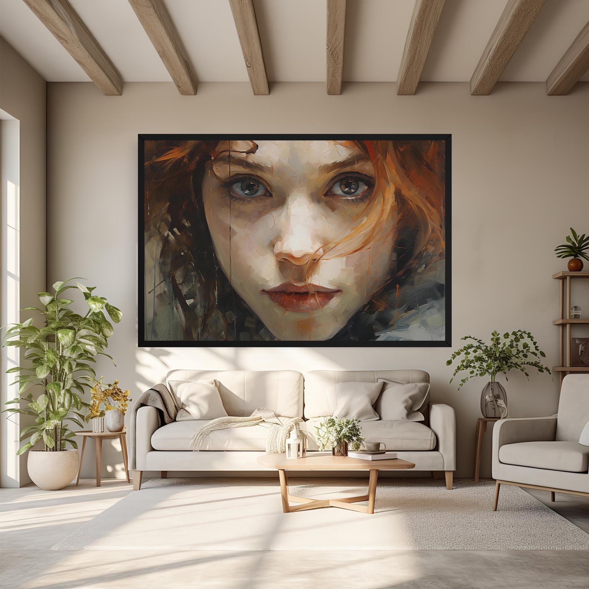 Vászonkép Portrait Oil Painting mockup 6