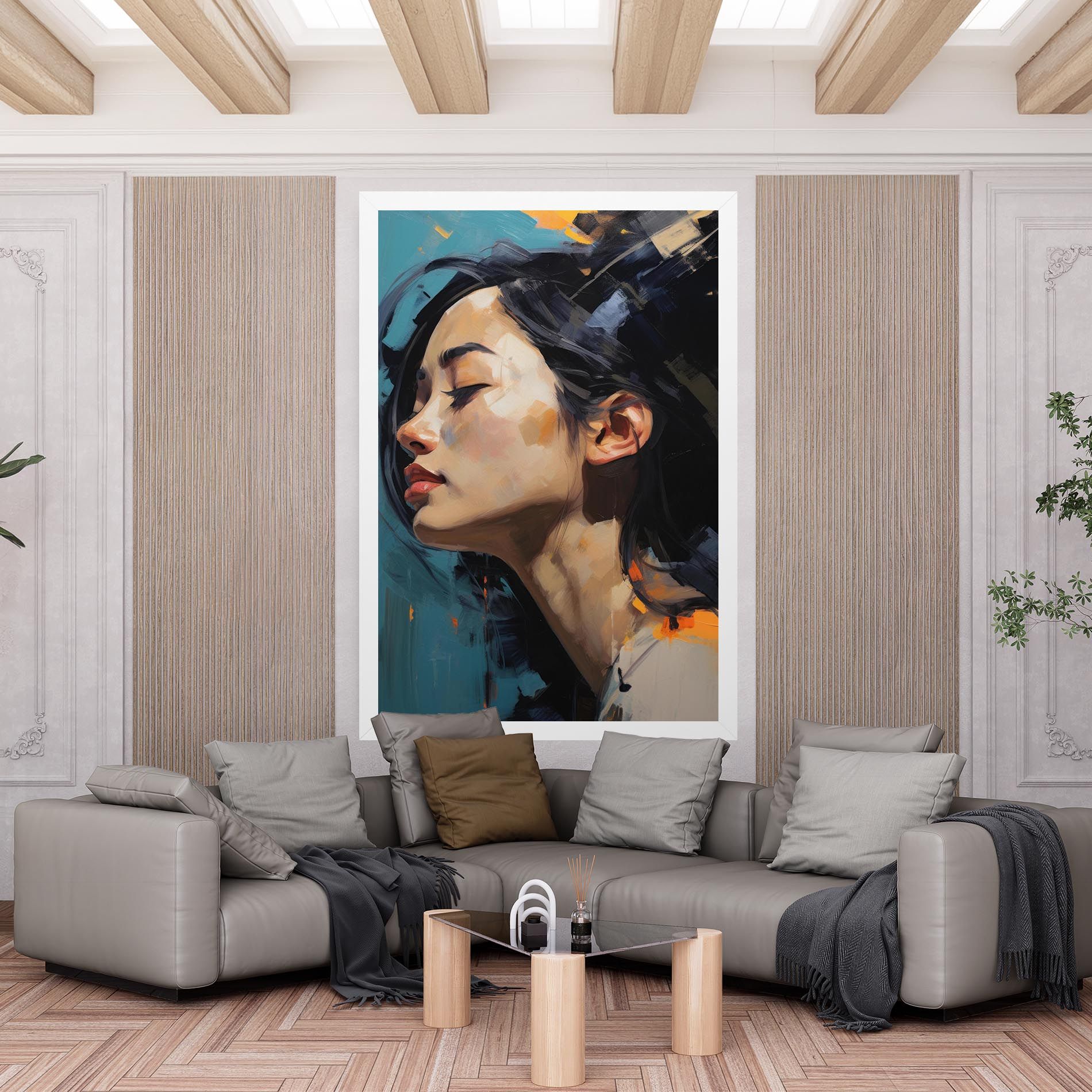 Acrylic Asian Portrait mockup 6