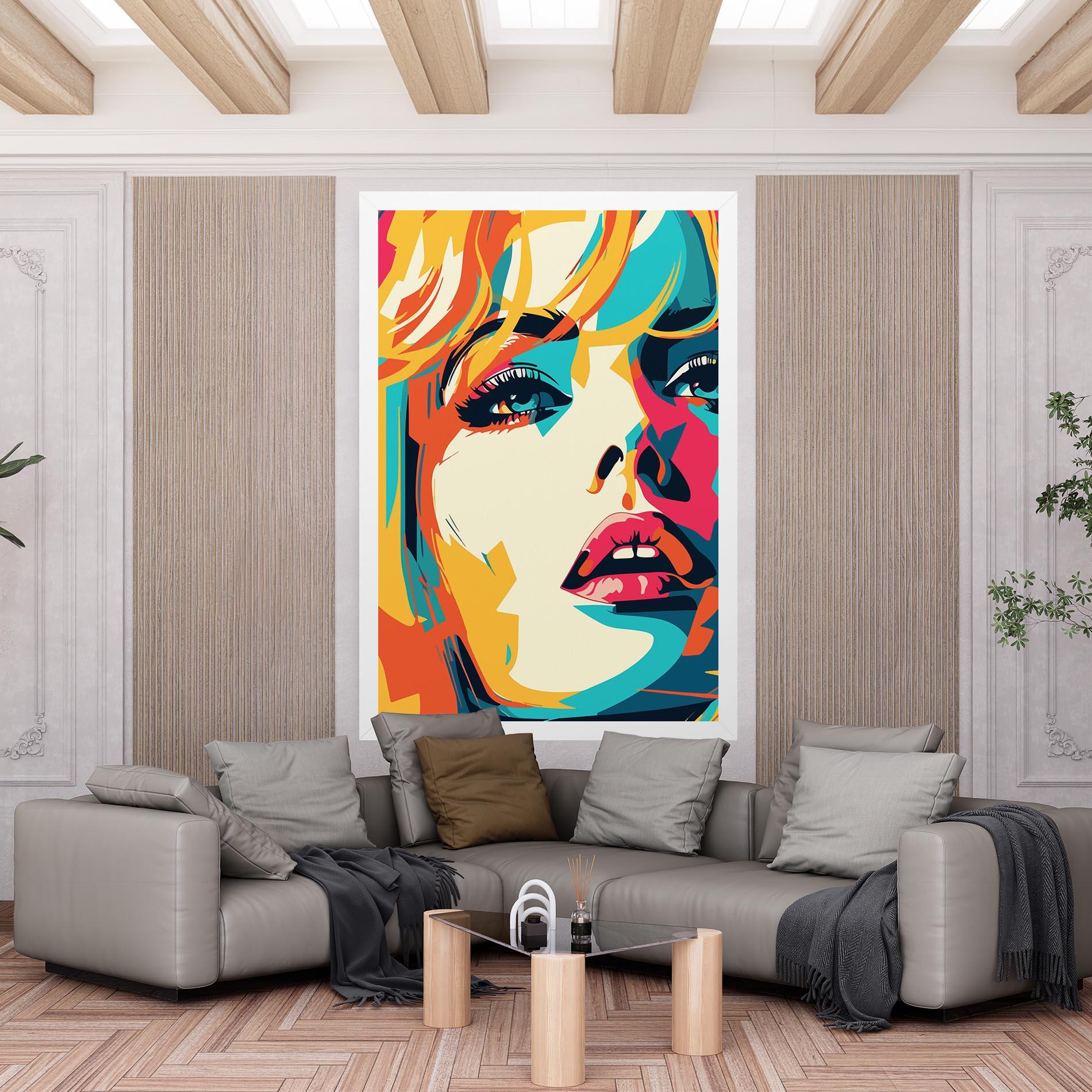 Vászonkép Blonde Girl Portrait mockup 6