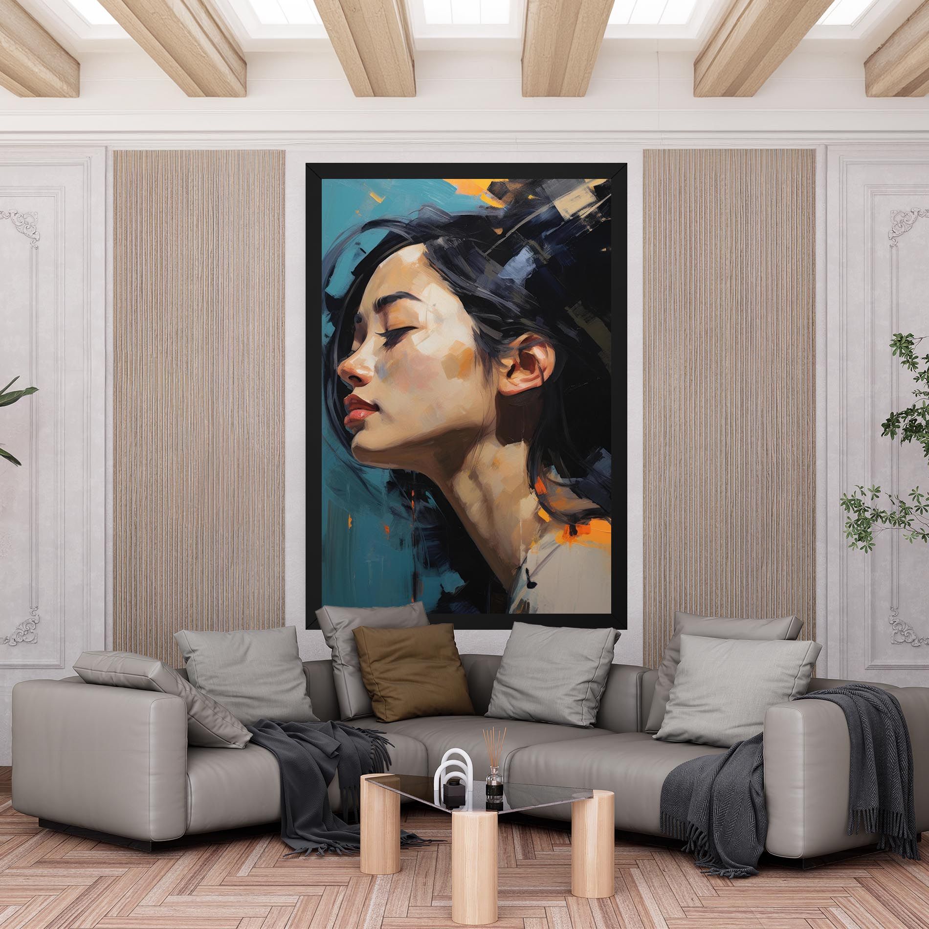 Acrylic Asian Portrait mockup 6