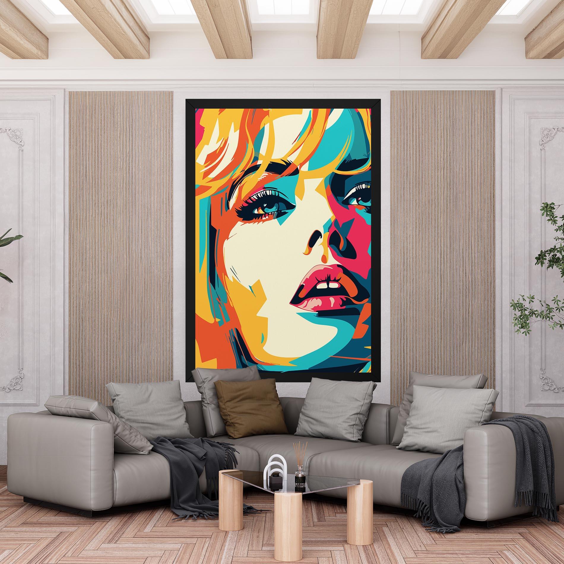 Vászonkép Blonde Girl Portrait mockup 6