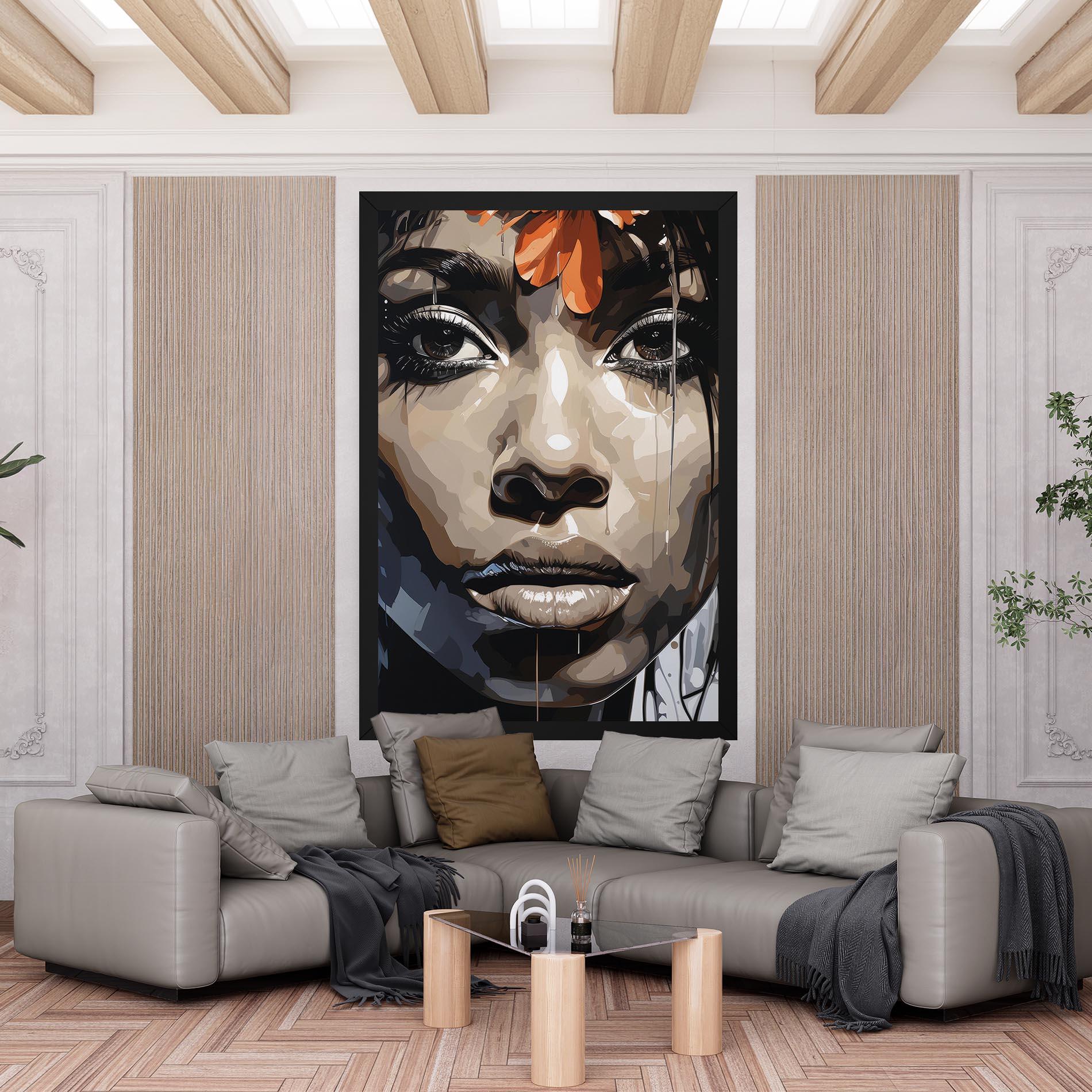 Vászonkép Pretty Girl Portrait mockup 6