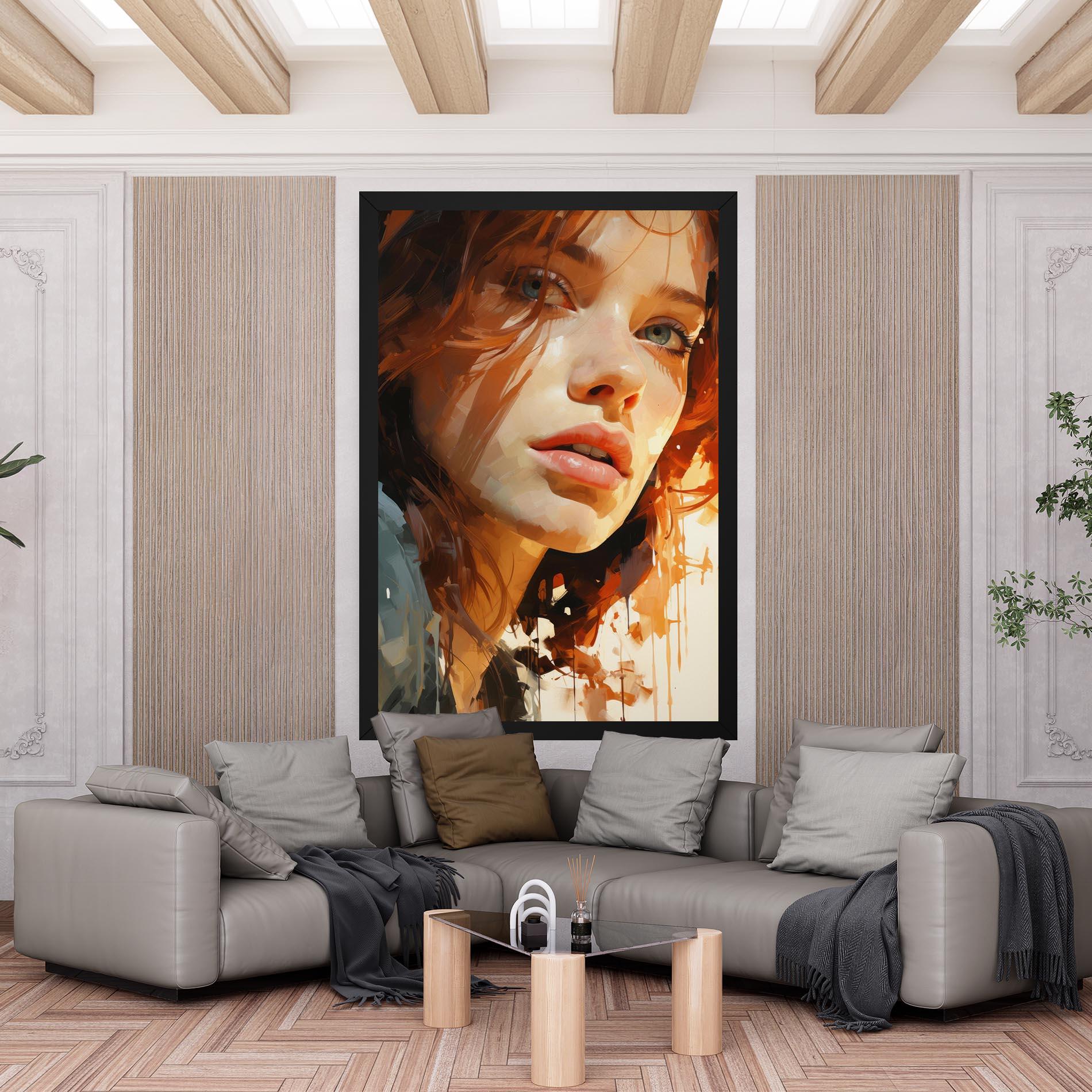 Vászonkép Pretty Woman Portrait mockup 6