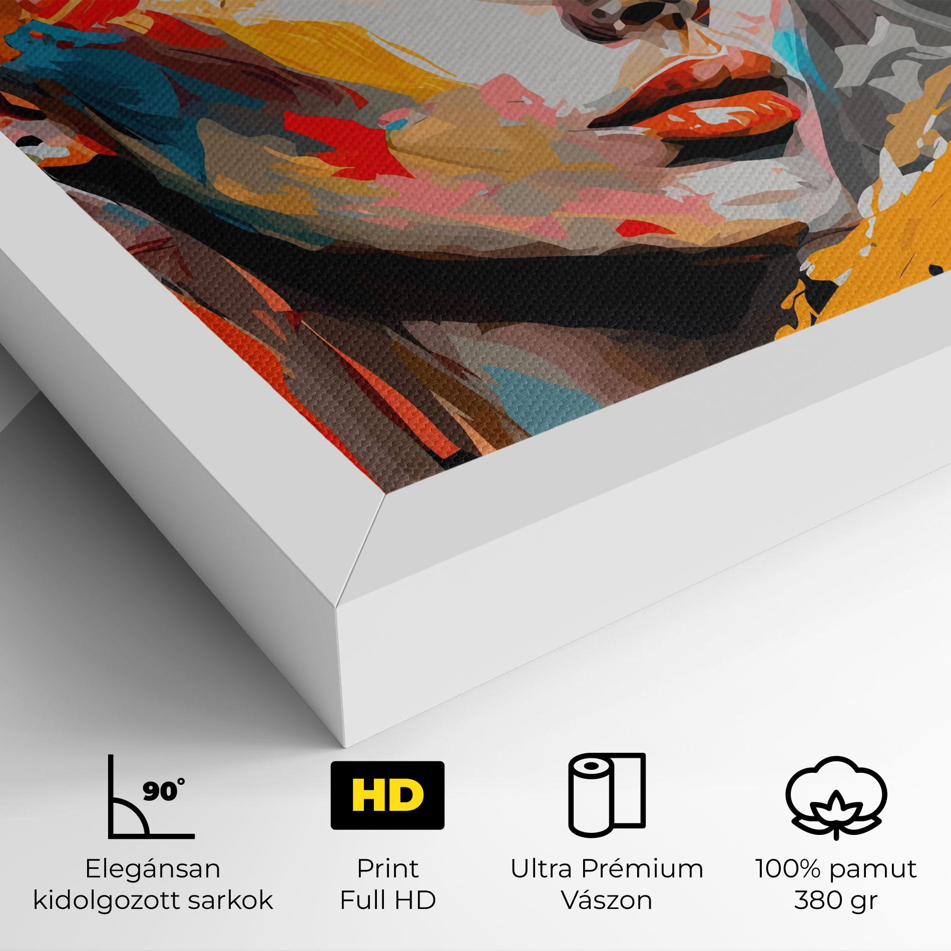 Vászonkép Blue Eye Face mockup 4