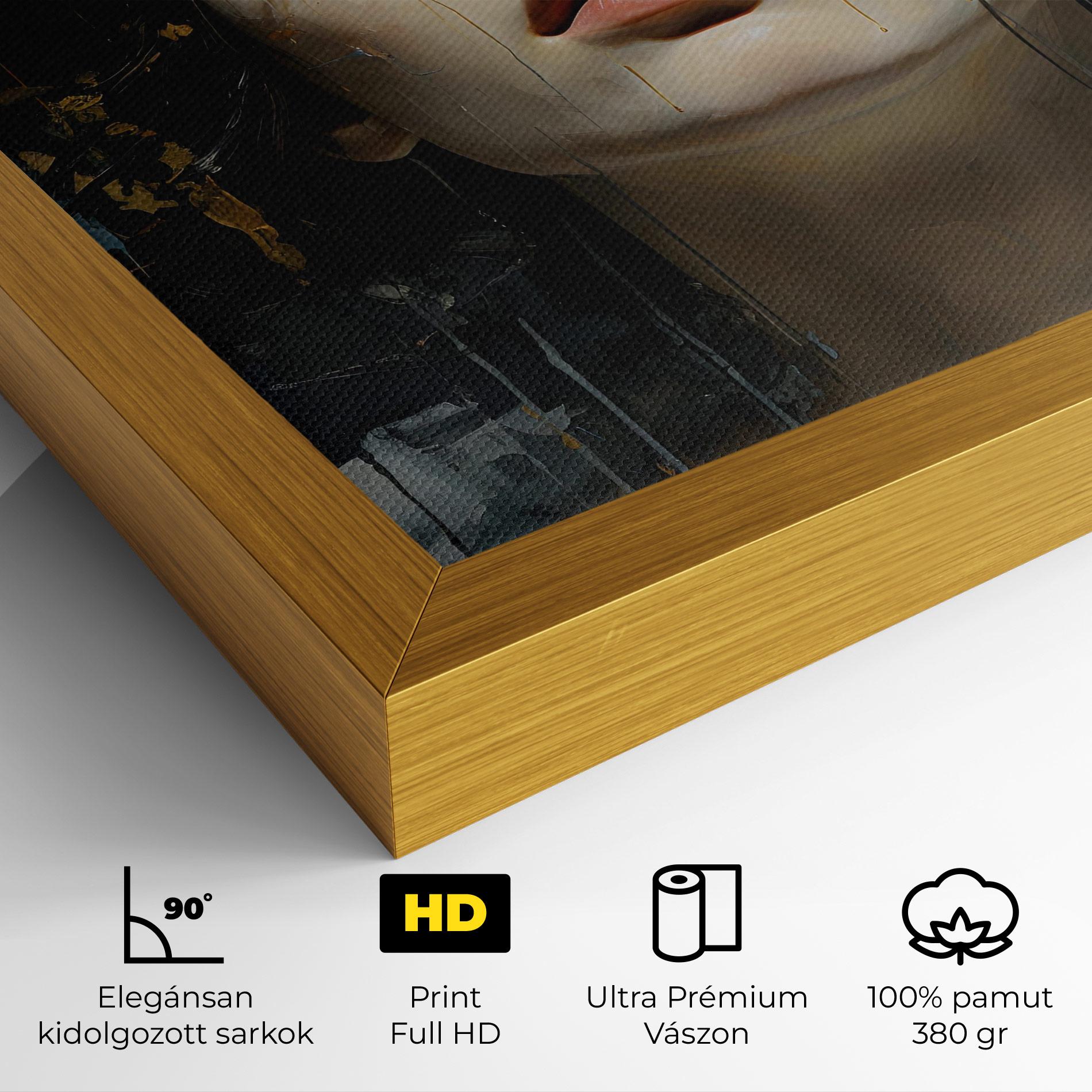 Vászonkép Closed Eyes Woman mockup 4