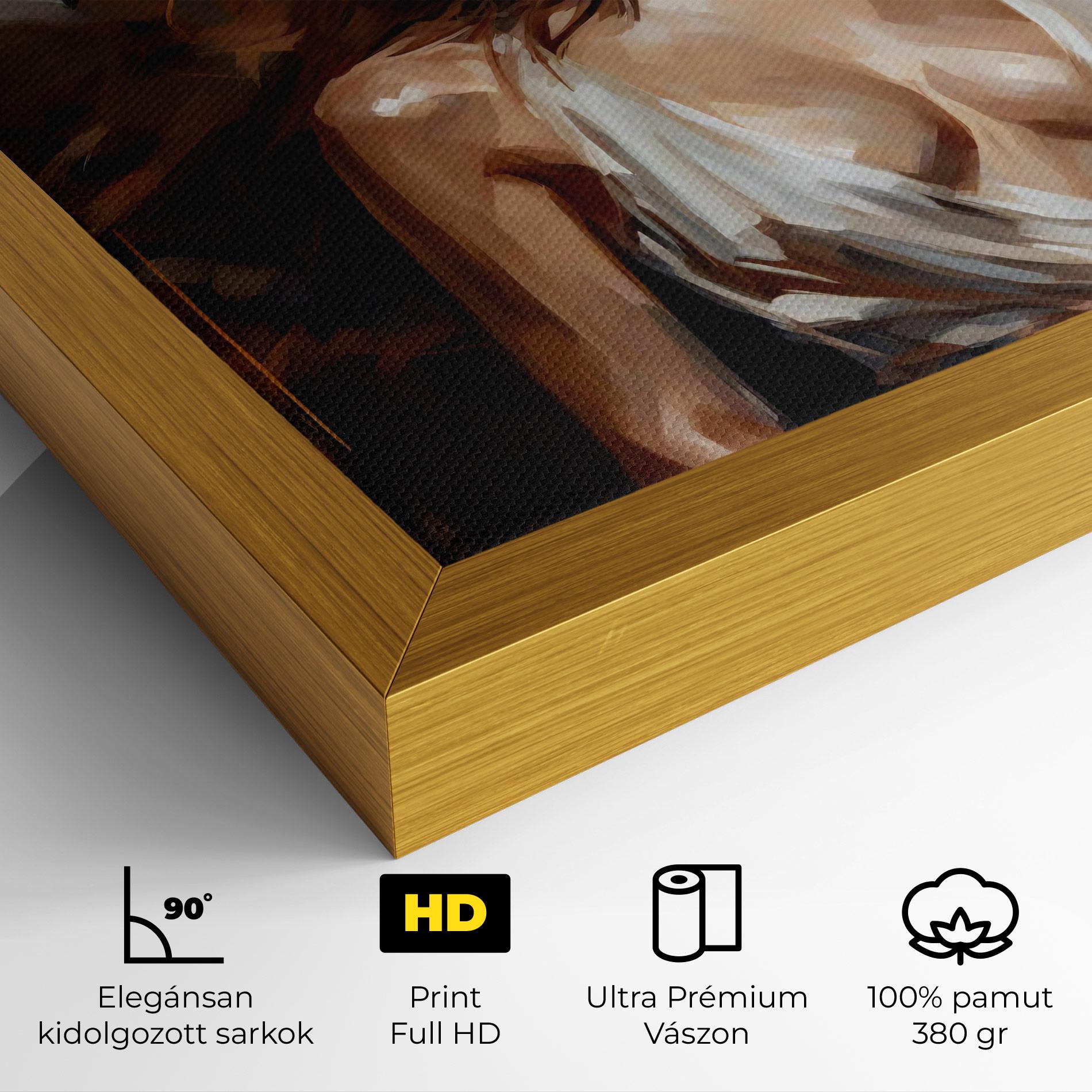 Vászonkép Long Brown Hair Woman mockup 4