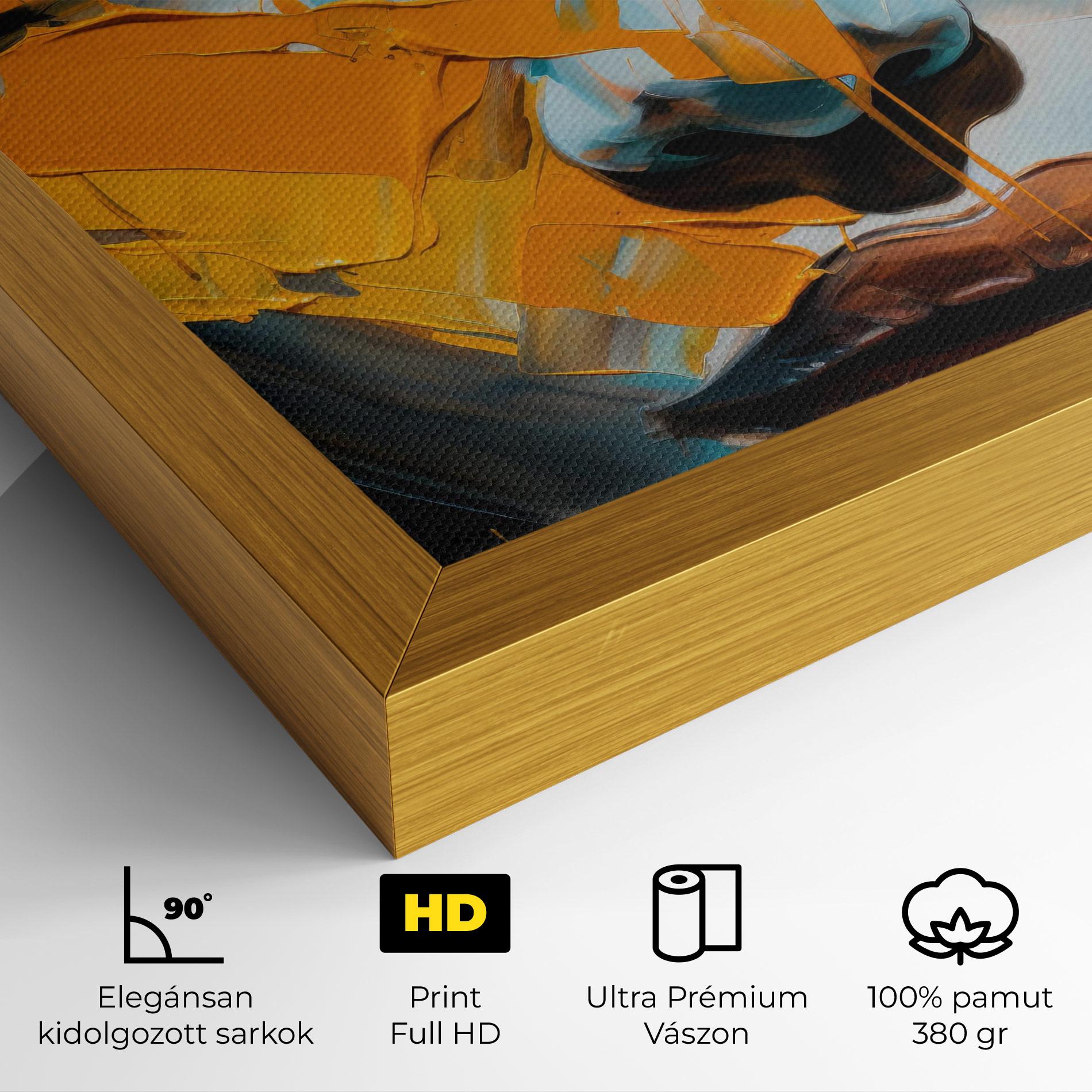 Vászonkép Orange Paint Portrait mockup 4