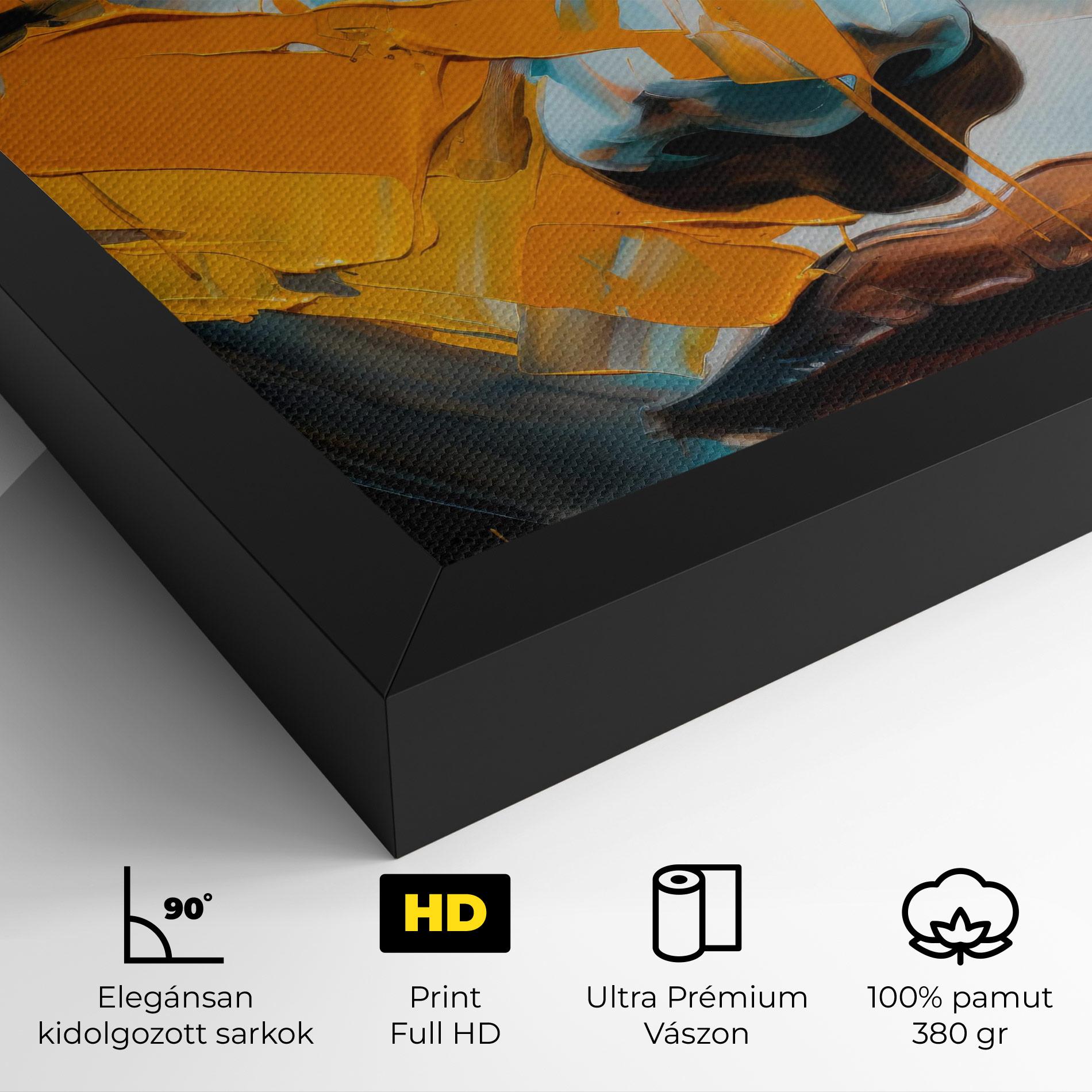 Vászonkép Orange Paint Portrait mockup 4