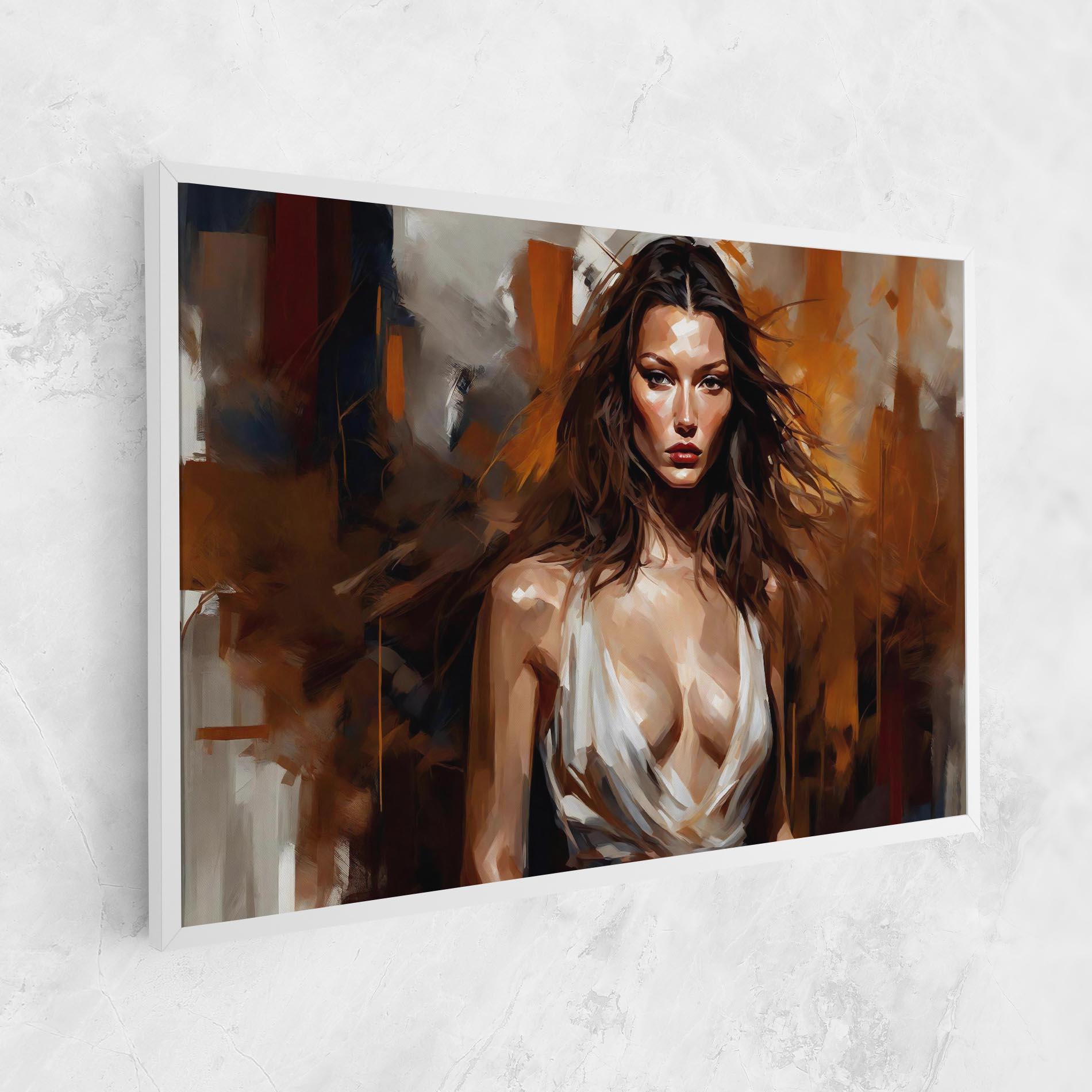 Vászonkép Long Brown Hair Woman mockup 1