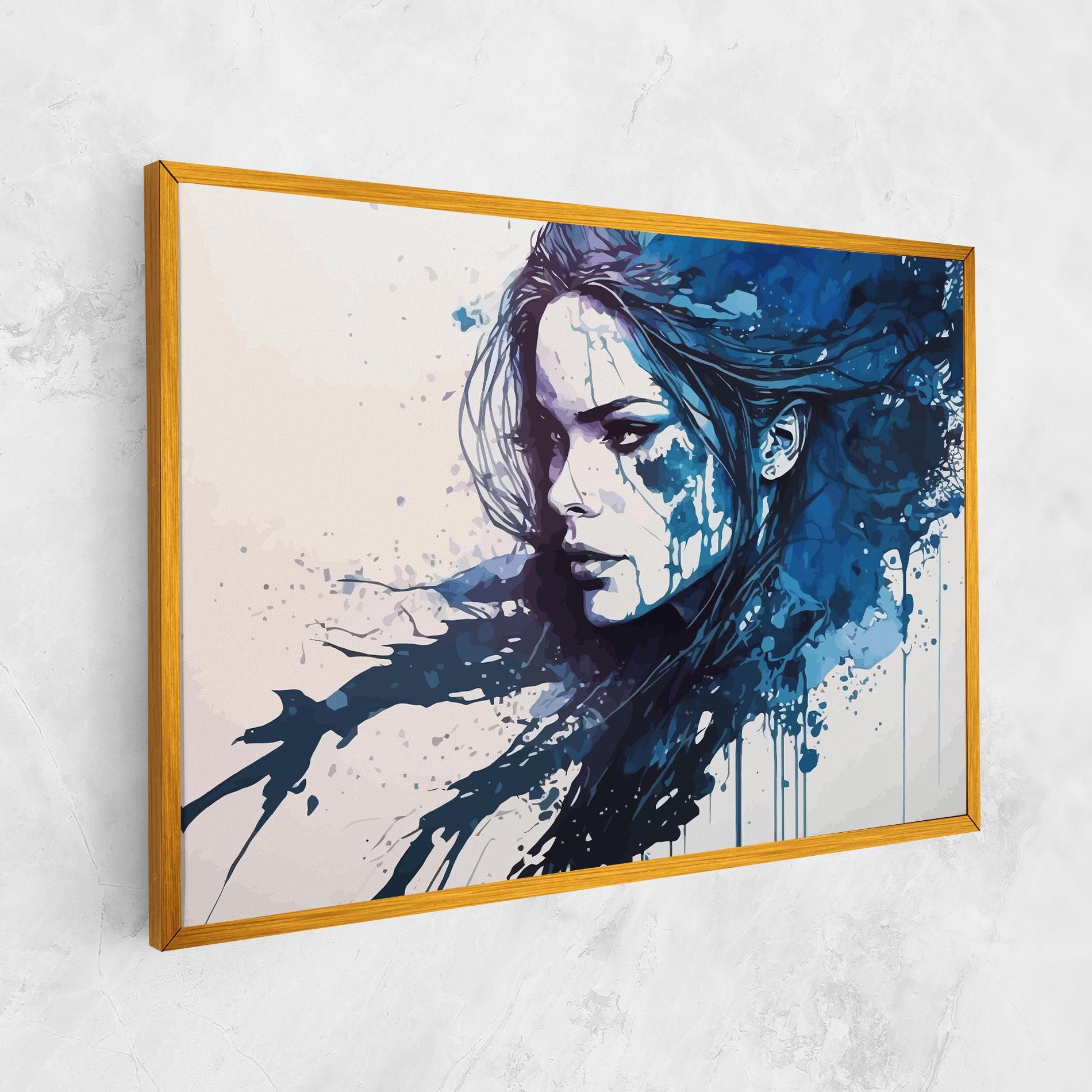 Blue Hair Portrait mockup 1