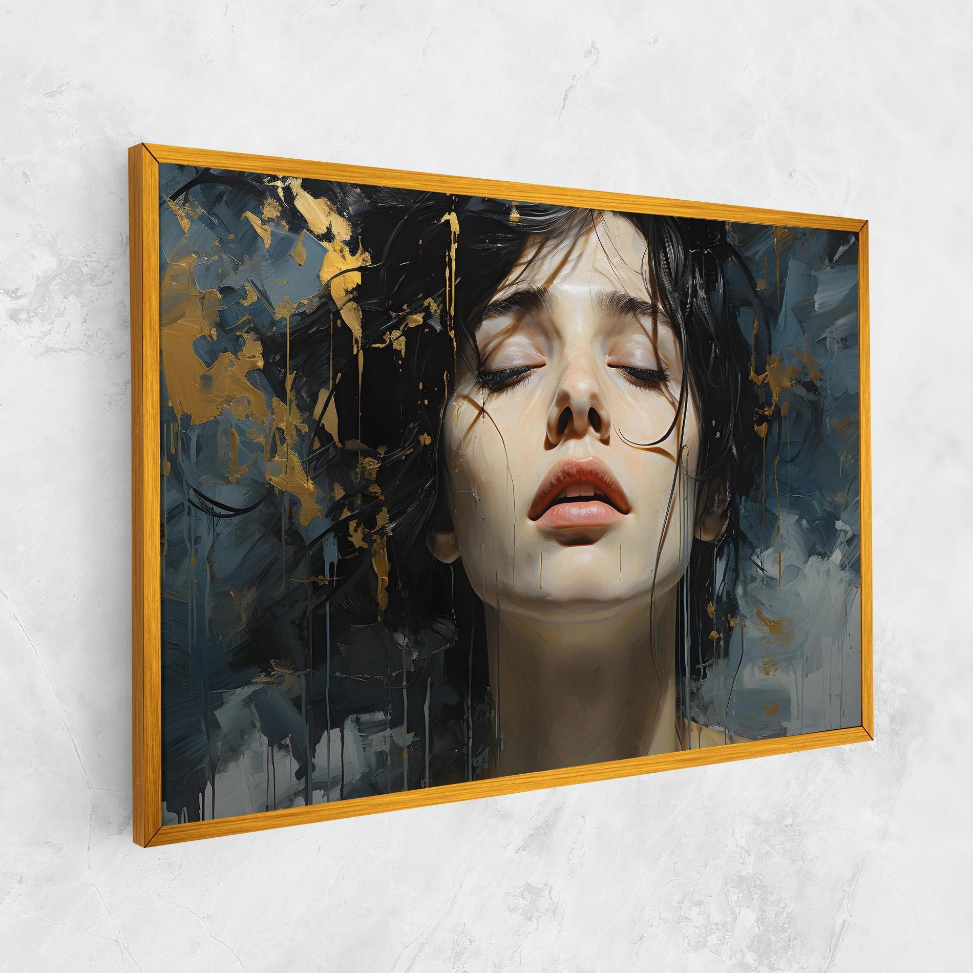 Vászonkép Closed Eyes Woman mockup 1