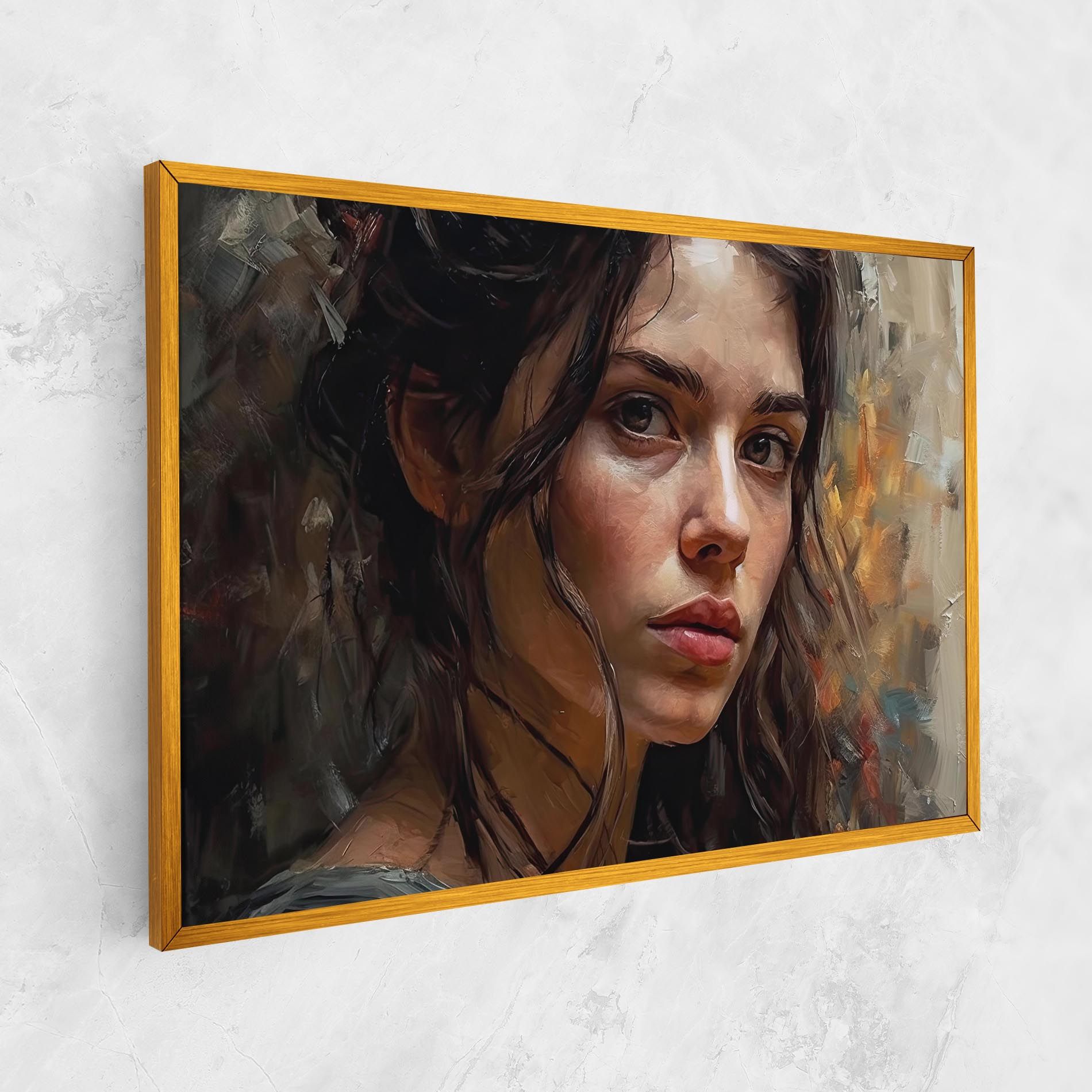 Closeup Impasto Portrait mockup 1