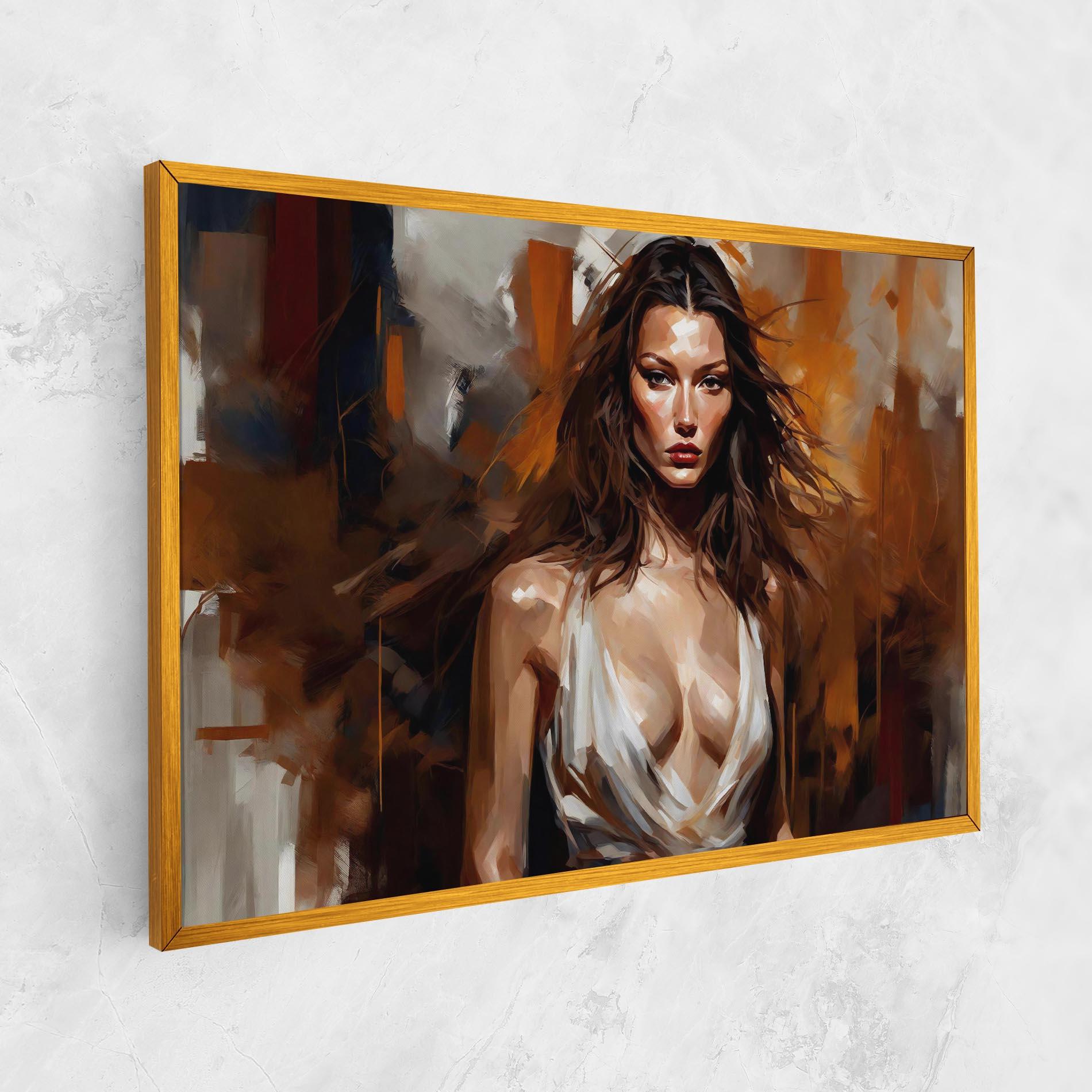 Vászonkép Long Brown Hair Woman mockup 1