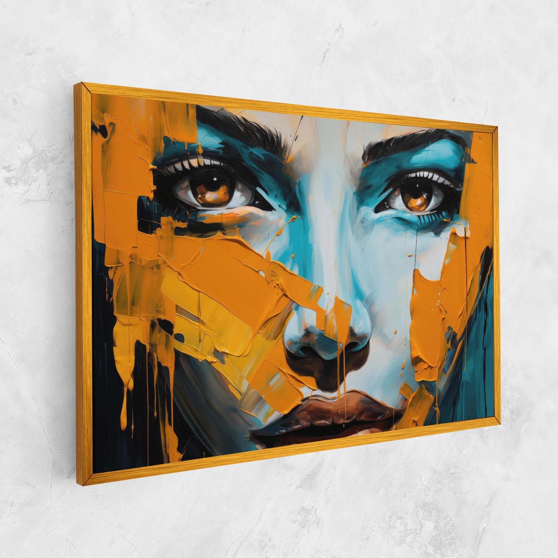 Vászonkép Orange Paint Portrait mockup 1