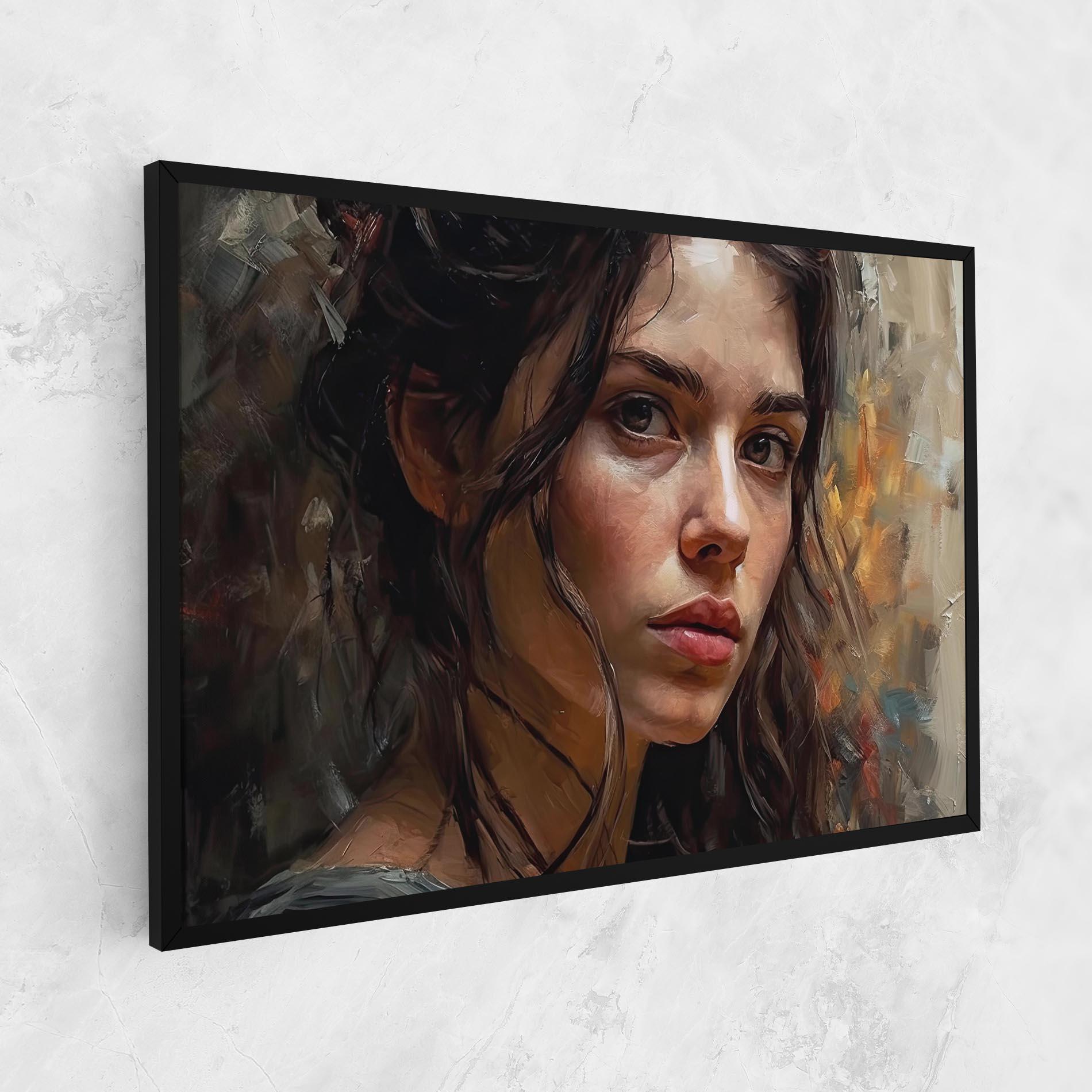 Vászonkép Closeup Impasto Portrait mockup 1