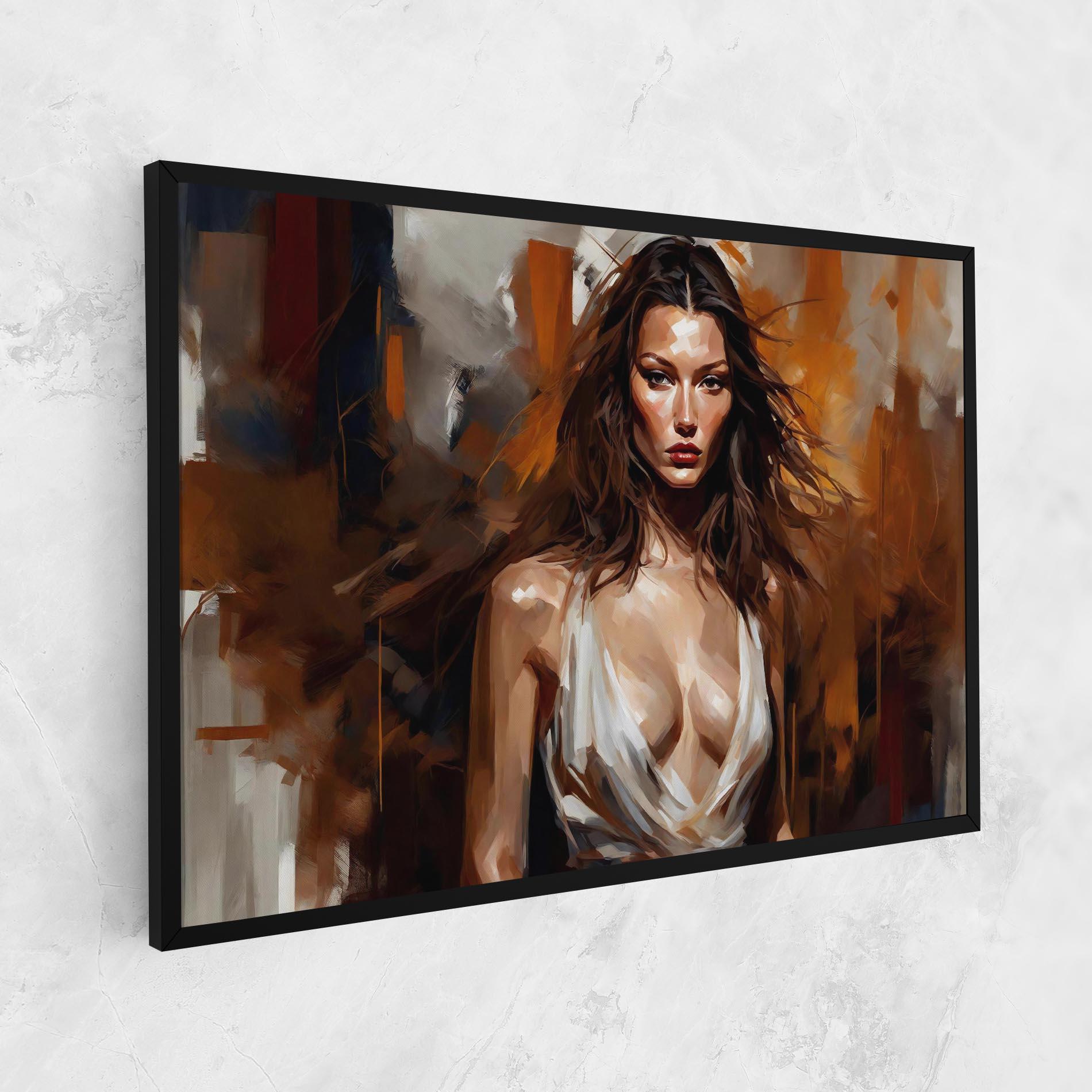 Vászonkép Long Brown Hair Woman mockup 1