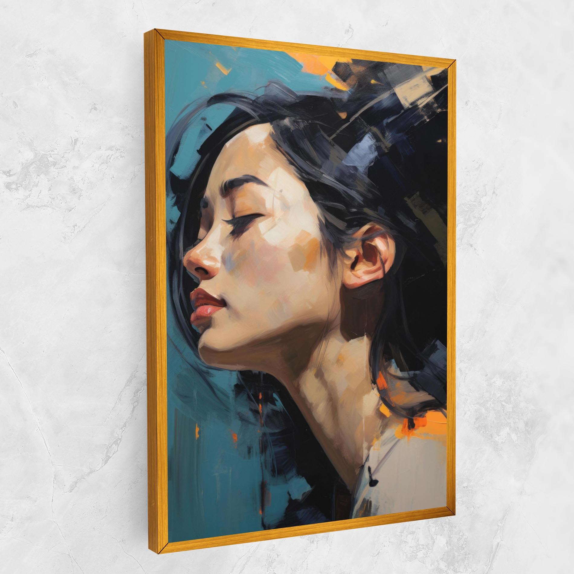 Vászonkép Acrylic Asian Portrait mockup 1