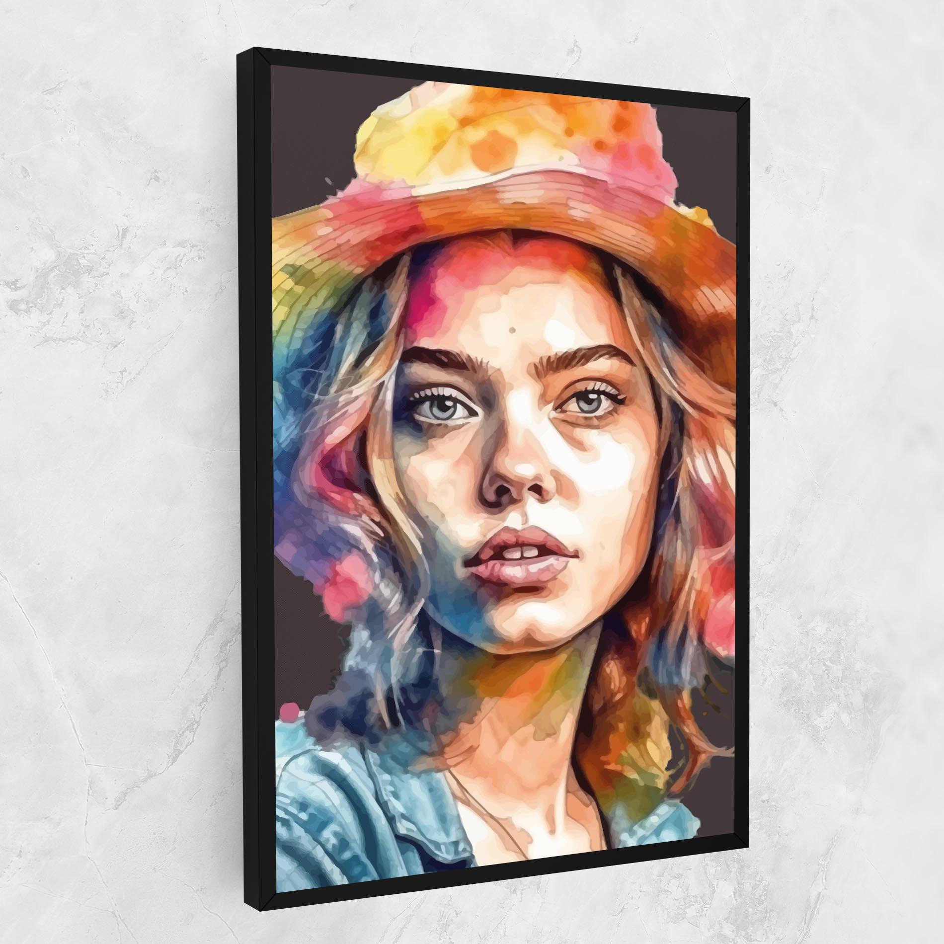 Vászonkép Hat Portrait Girl mockup 1