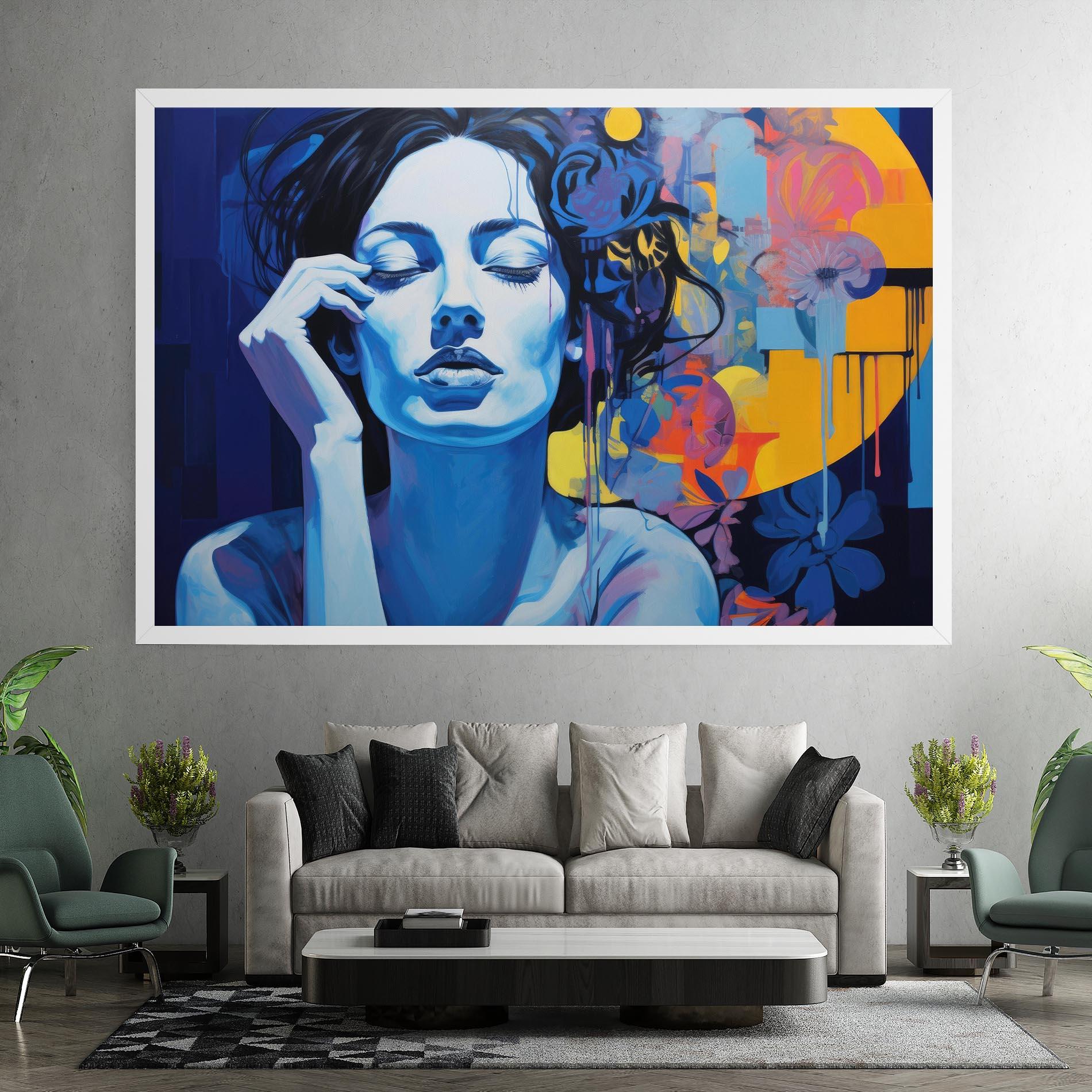 Vászonkép Photographic Blue Image mockup 7